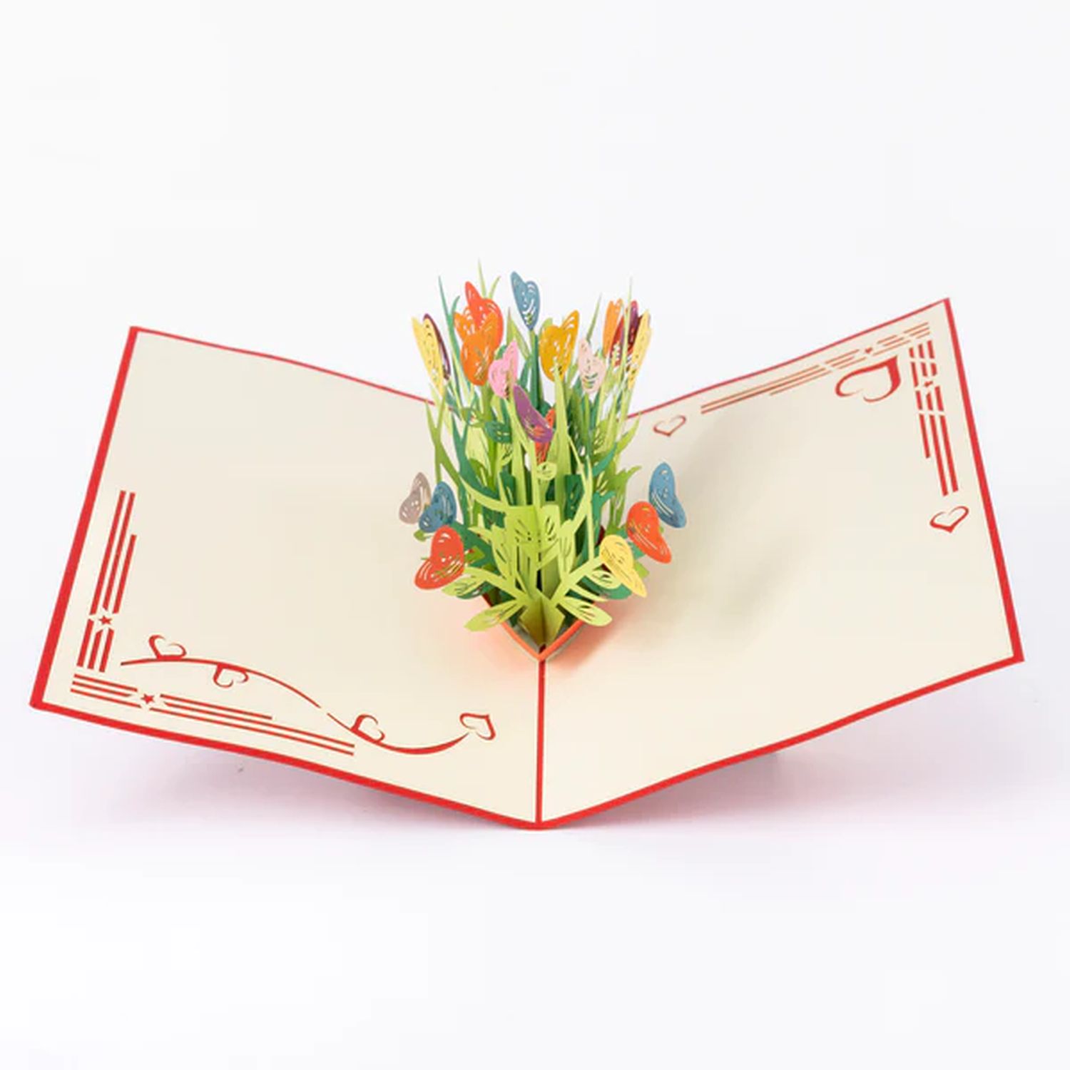 Roses without Thorns: Pop-Up Card – Flower Hearts Product Image 3 of 4