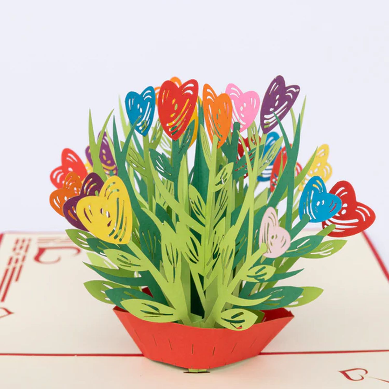 Roses without Thorns: Pop-Up Card – Flower Hearts Product Image 4 of 4