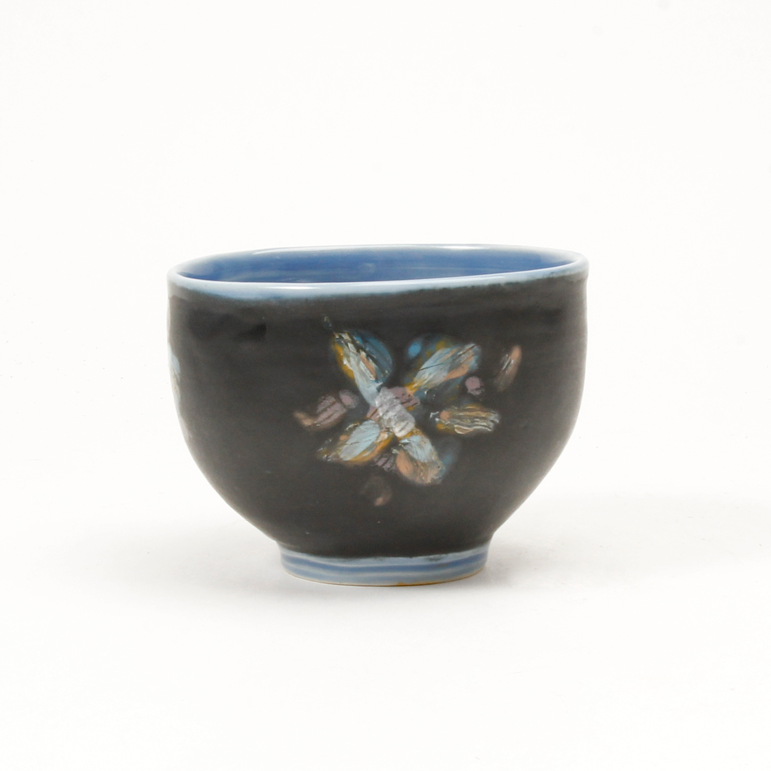 Arlene Kushnir: Sky Blue/Black Painted Bowl 2 Product Image 1 of 1