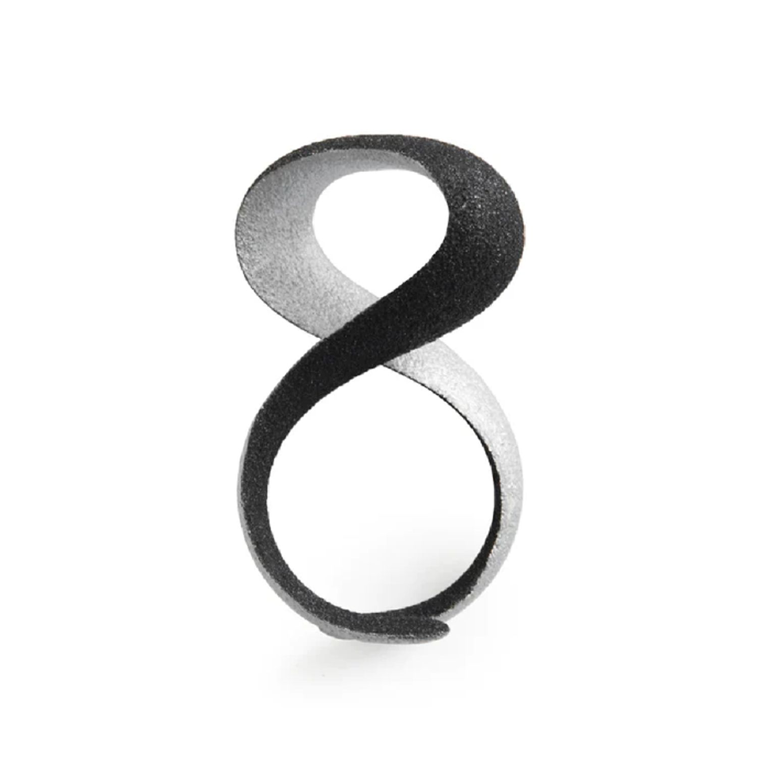 Maison 203: Flow Ring Black Silver Product Image 1 of 1