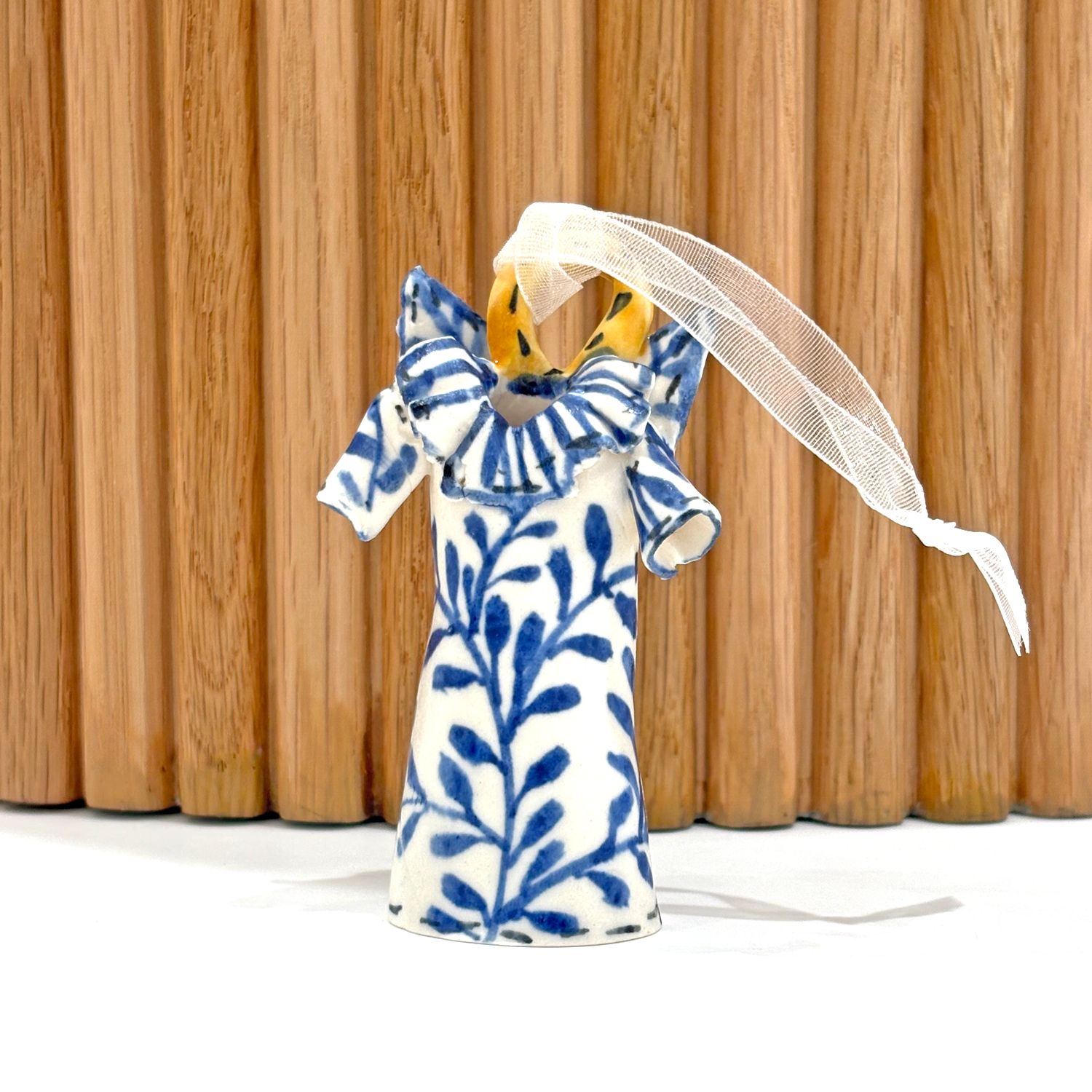 Kate Hyde: Dress Ornament – Blue Leaves Product Image 1 of 1