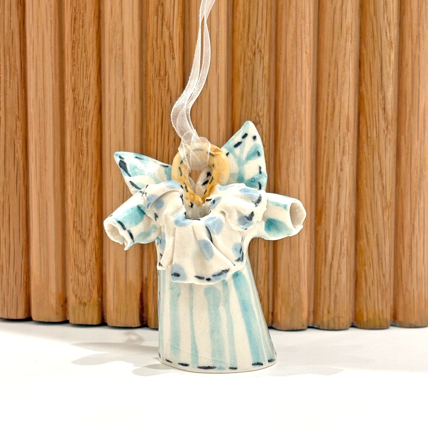 Kate Hyde: Dress Ornament – Blue Stripes Product Image 1 of 1