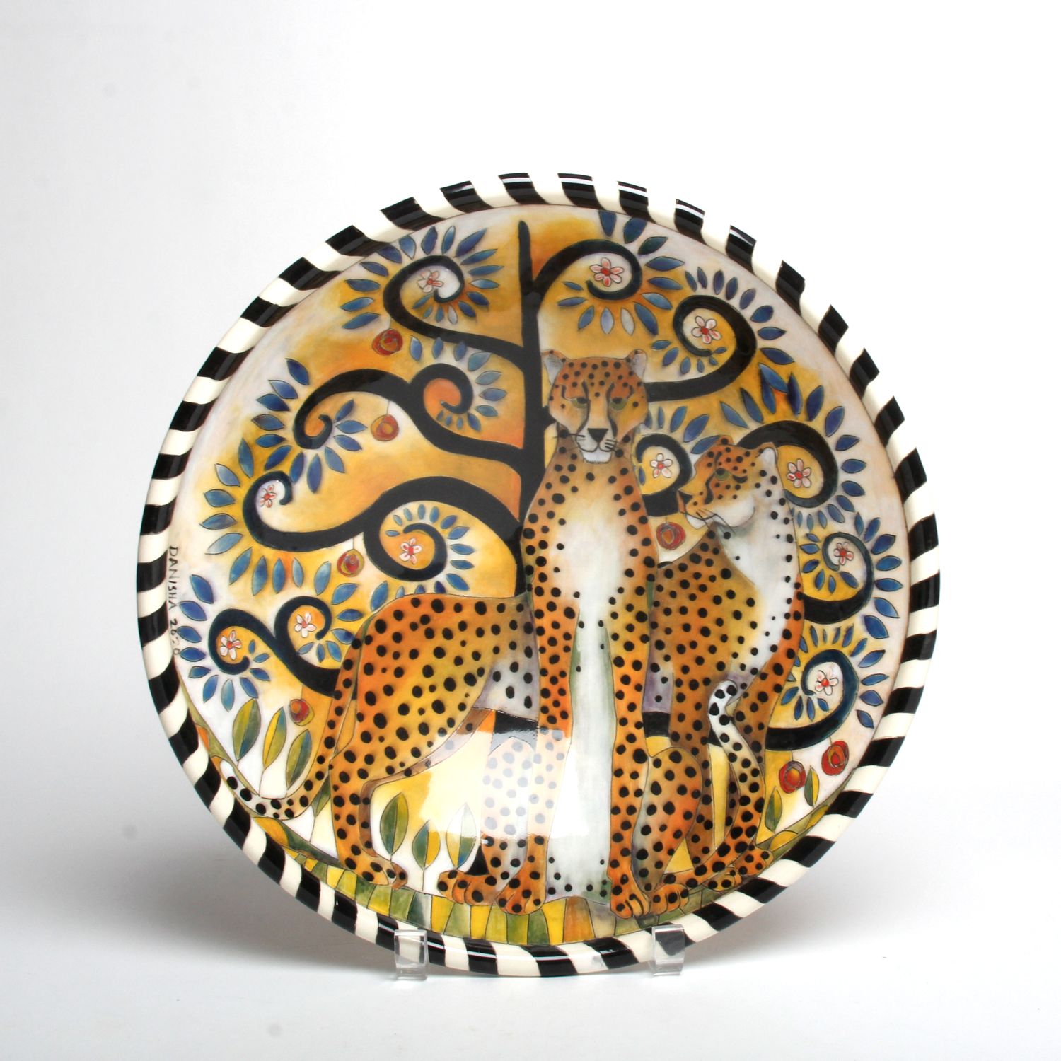DaNisha Sculpture: Triple Cheetah Bowl Product Image 2 of 7