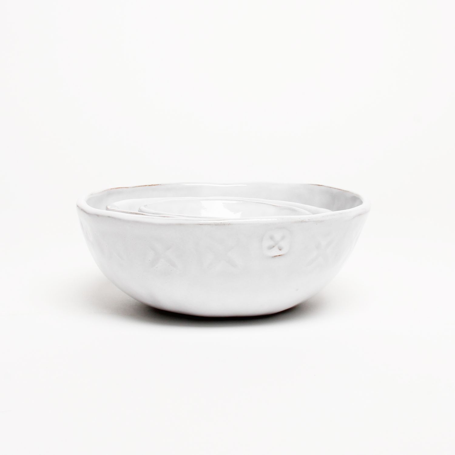Jacquie Blondin: Nesting Bowl with Carved X Design (Set of 3) Product Image 2 of 4
