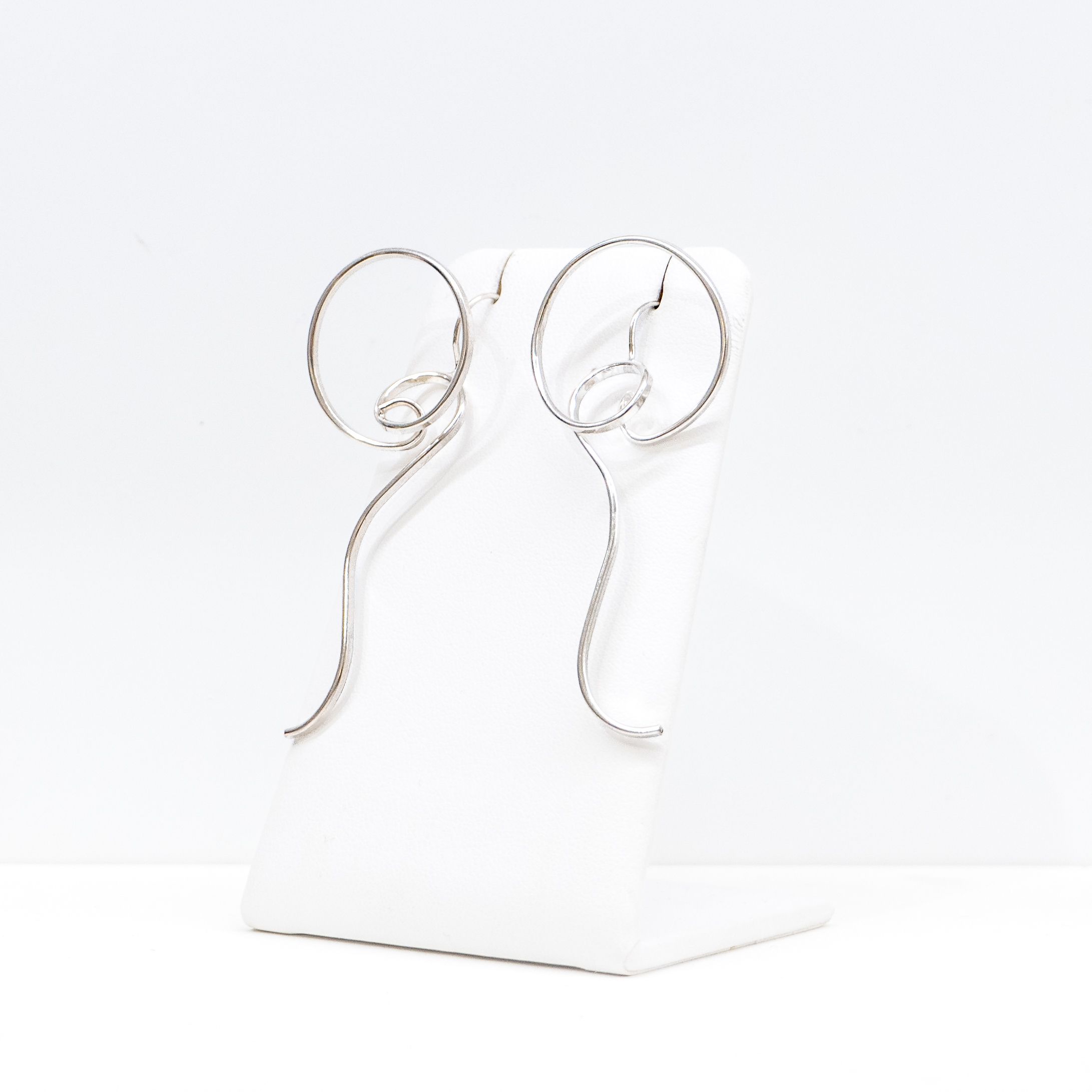 Eunice Lin Designs: Silver Poppy Hook Earrings Product Image 2 of 2
