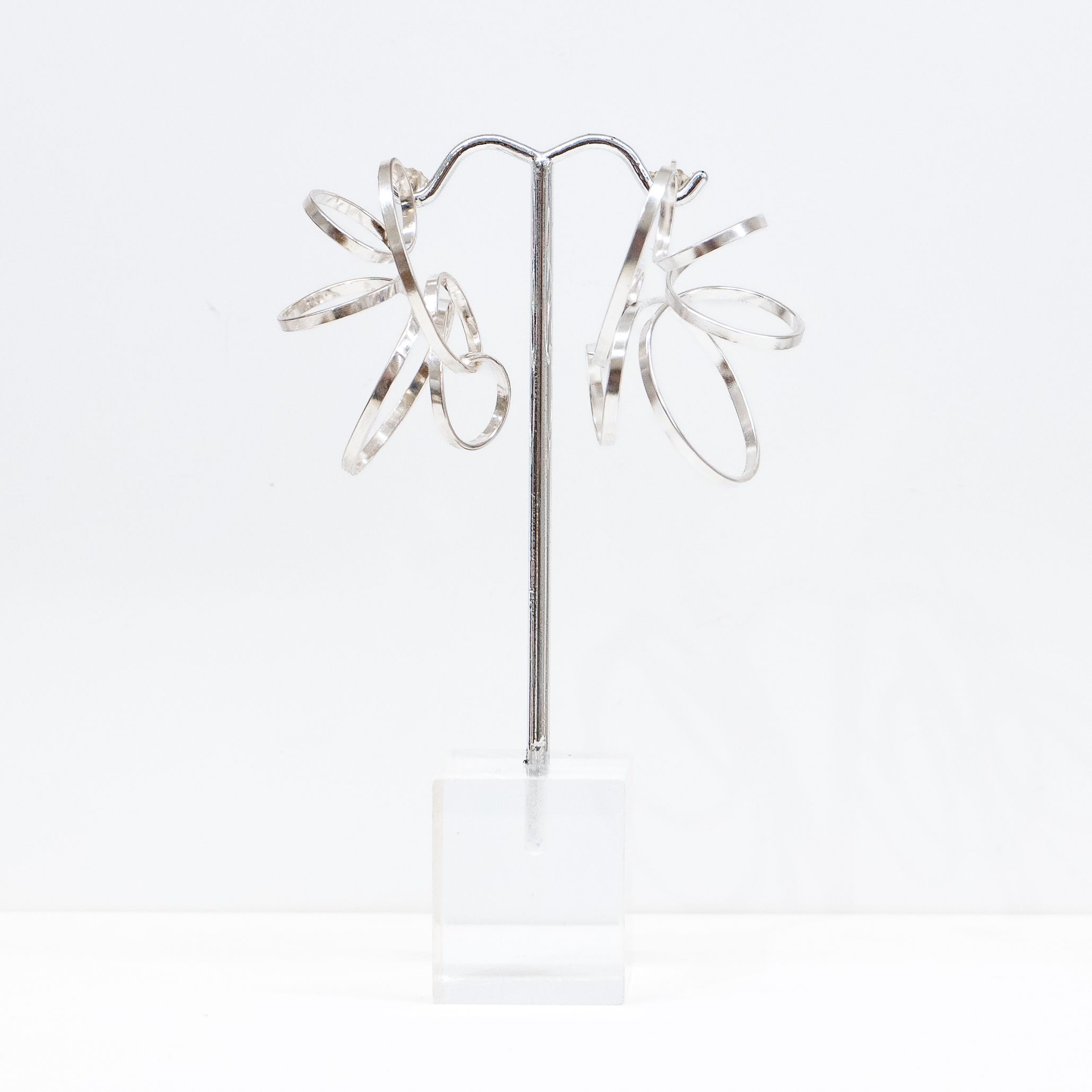Eunice Lin Designs: Sterling Silver Spiral Cluster Earrings Product Image 1 of 2