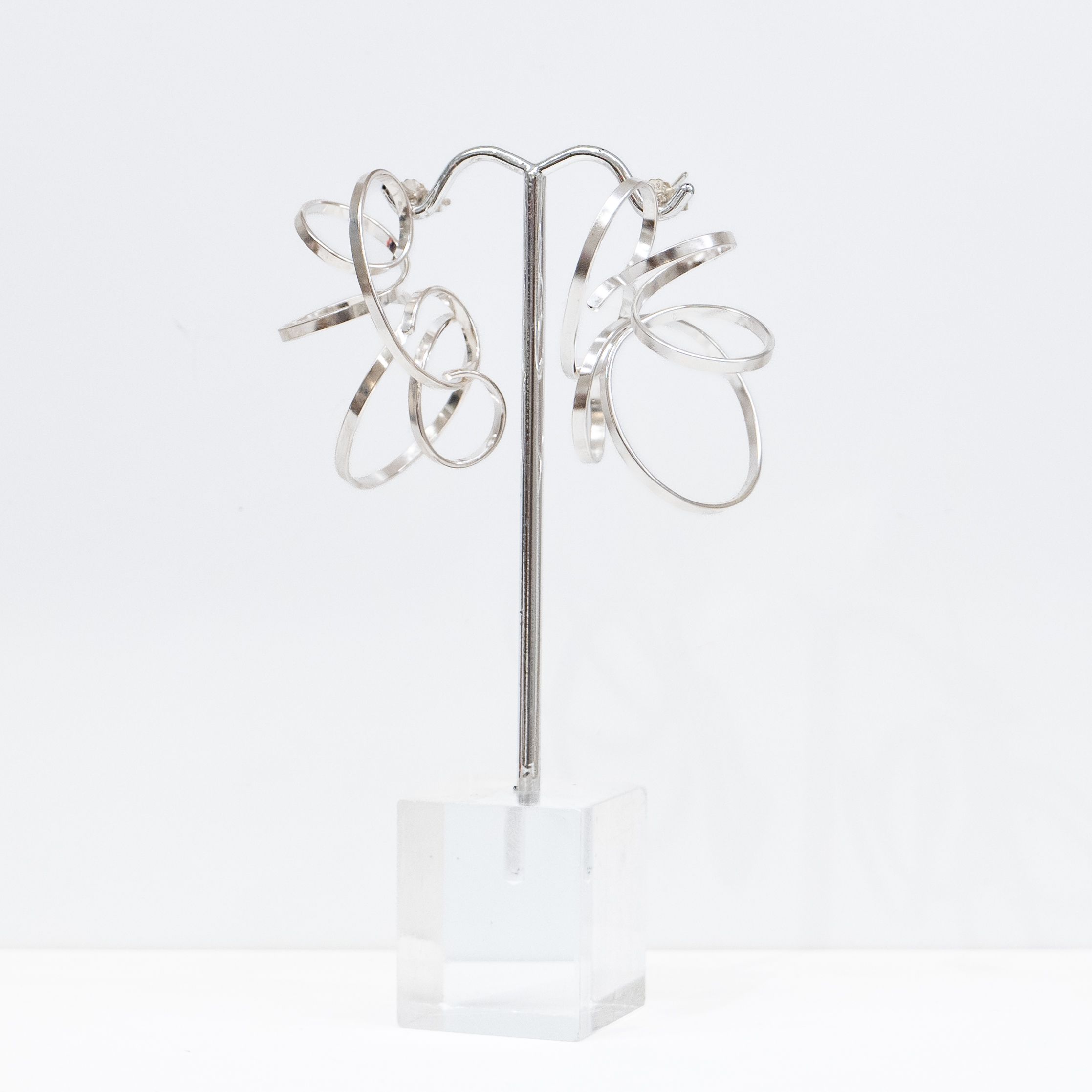 Eunice Lin Designs: Sterling Silver Spiral Cluster Earrings Product Image 2 of 2