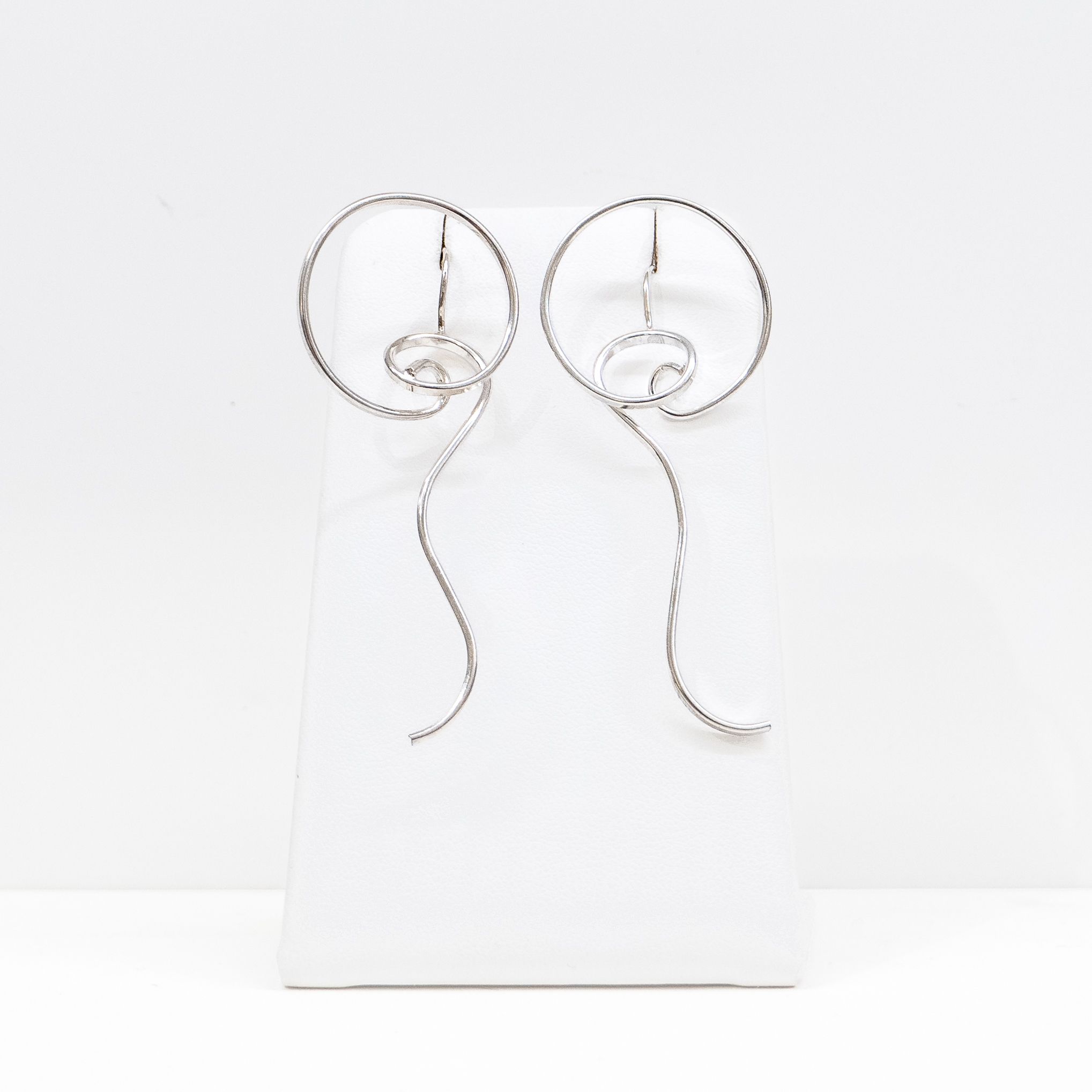 Eunice Lin Designs: Silver Poppy Hook Earrings Product Image 1 of 2