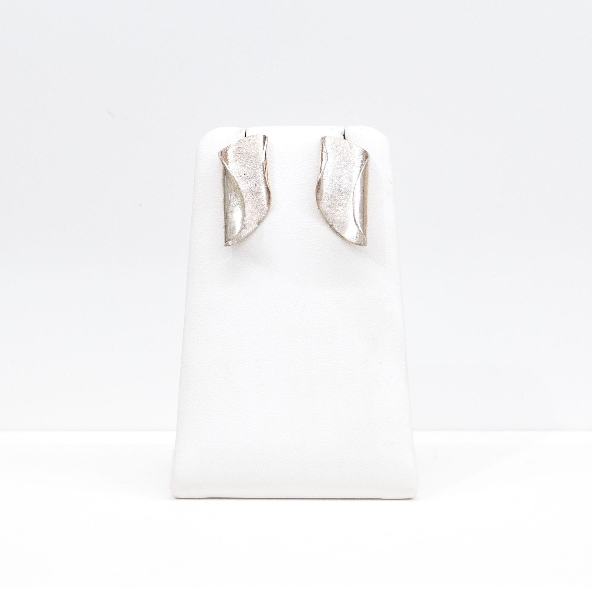 Eunice Lin Designs: Double Fold Silver Earrings Product Image 1 of 2