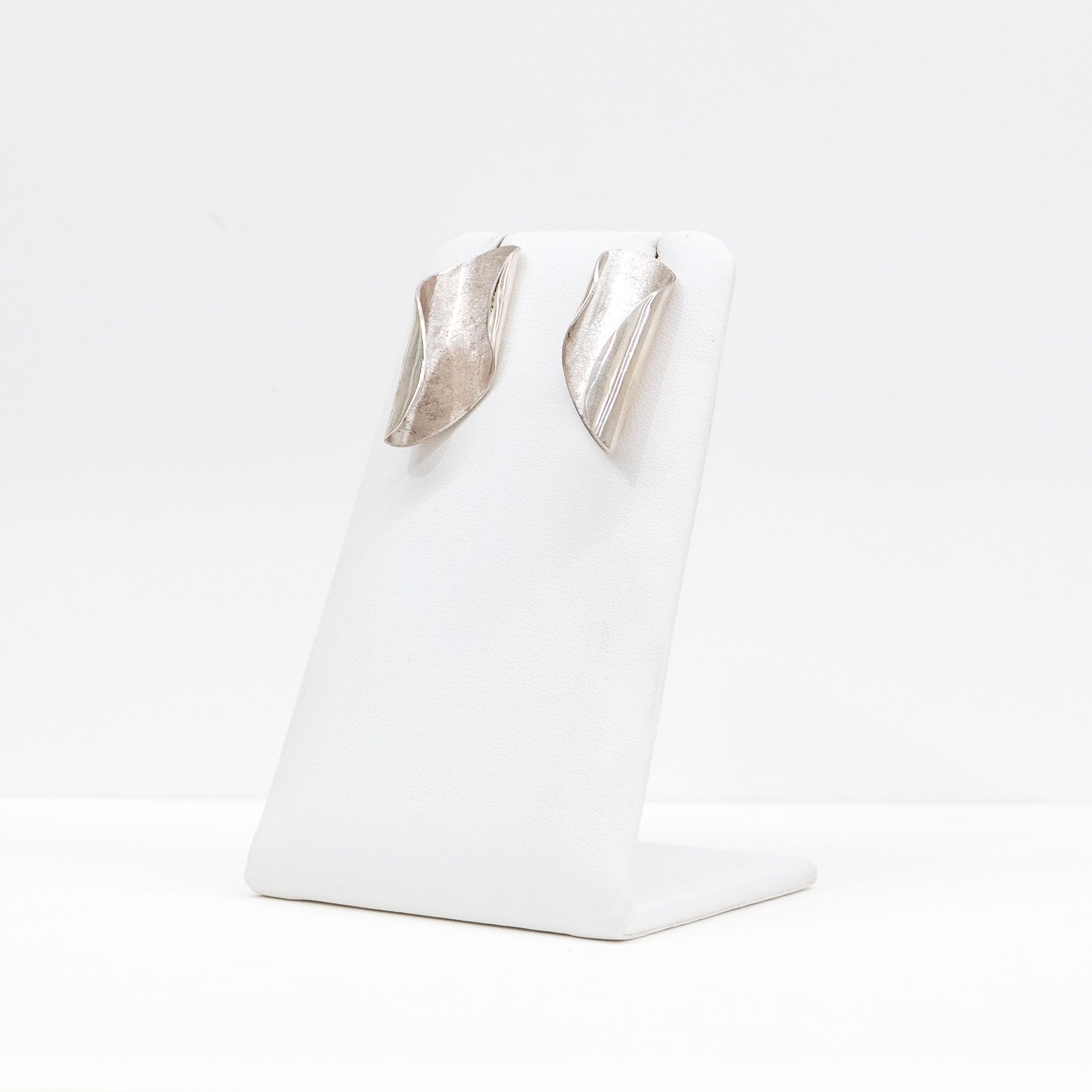 Eunice Lin Designs: Double Fold Silver Earrings Product Image 2 of 2