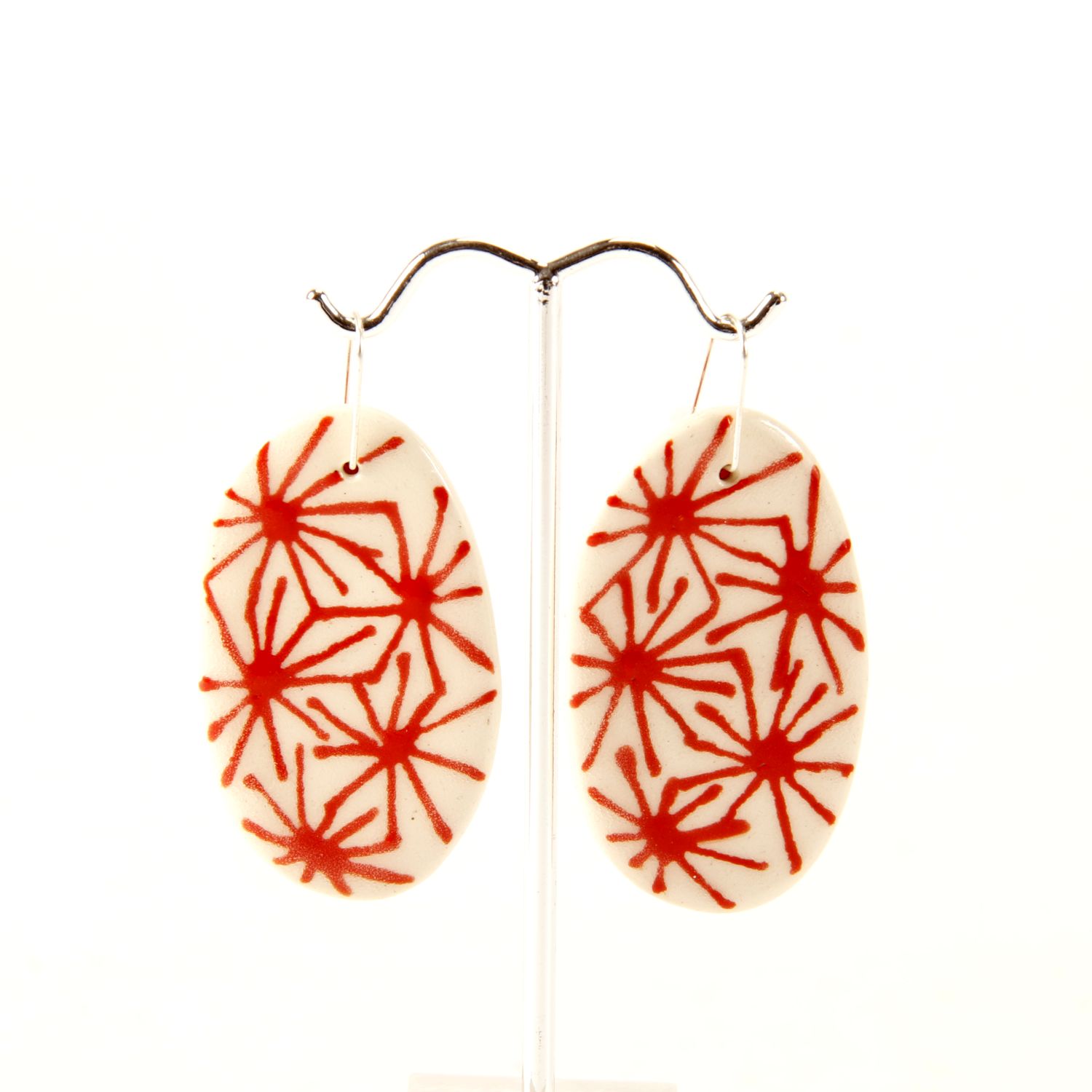 Here and Here: Disc Earrings with Fireworks Product Image 1 of 2
