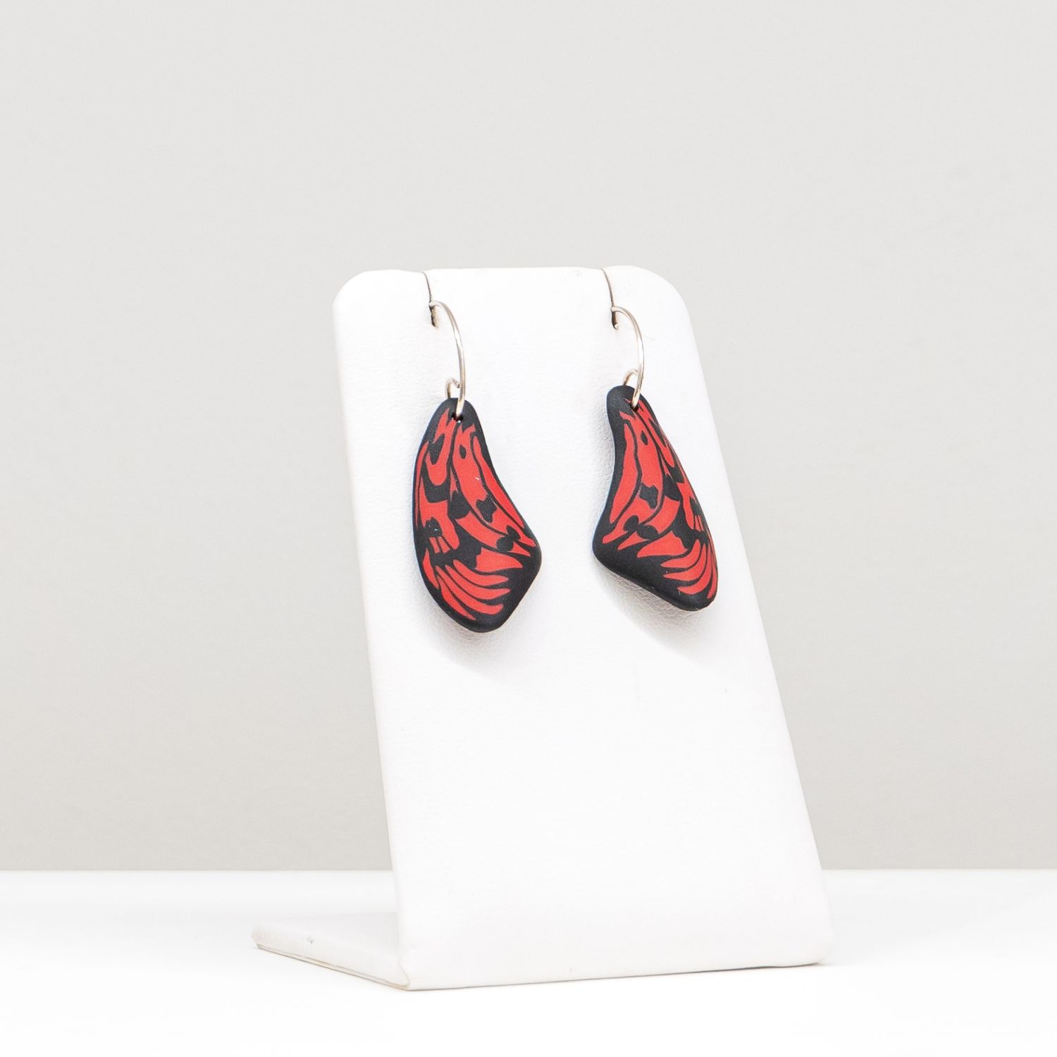 Wanda Shum: Small Red Butterfly Wing Earrings Product Image 1 of 2