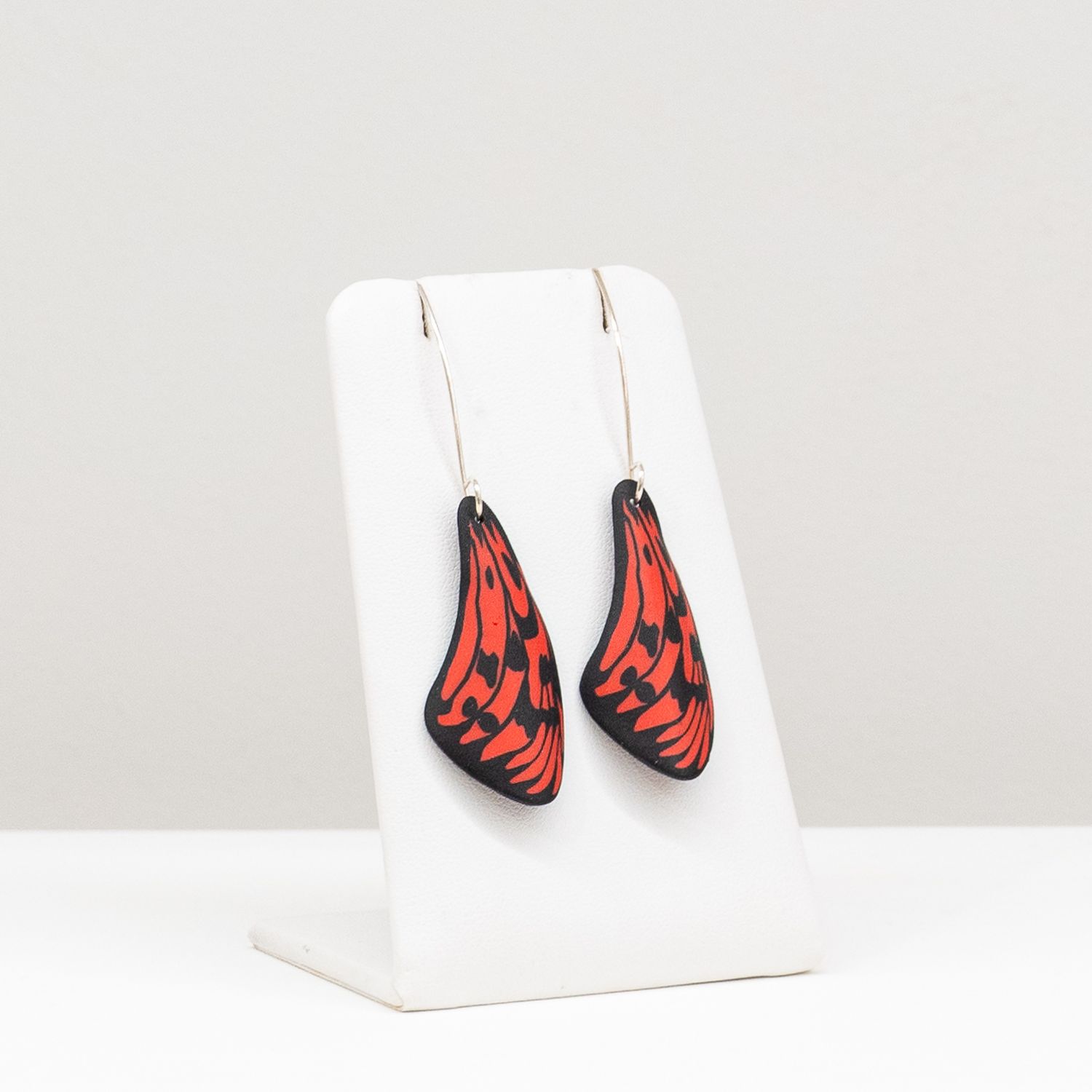 Wanda Shum: Red Butterfly Wing Earrings Product Image 1 of 2