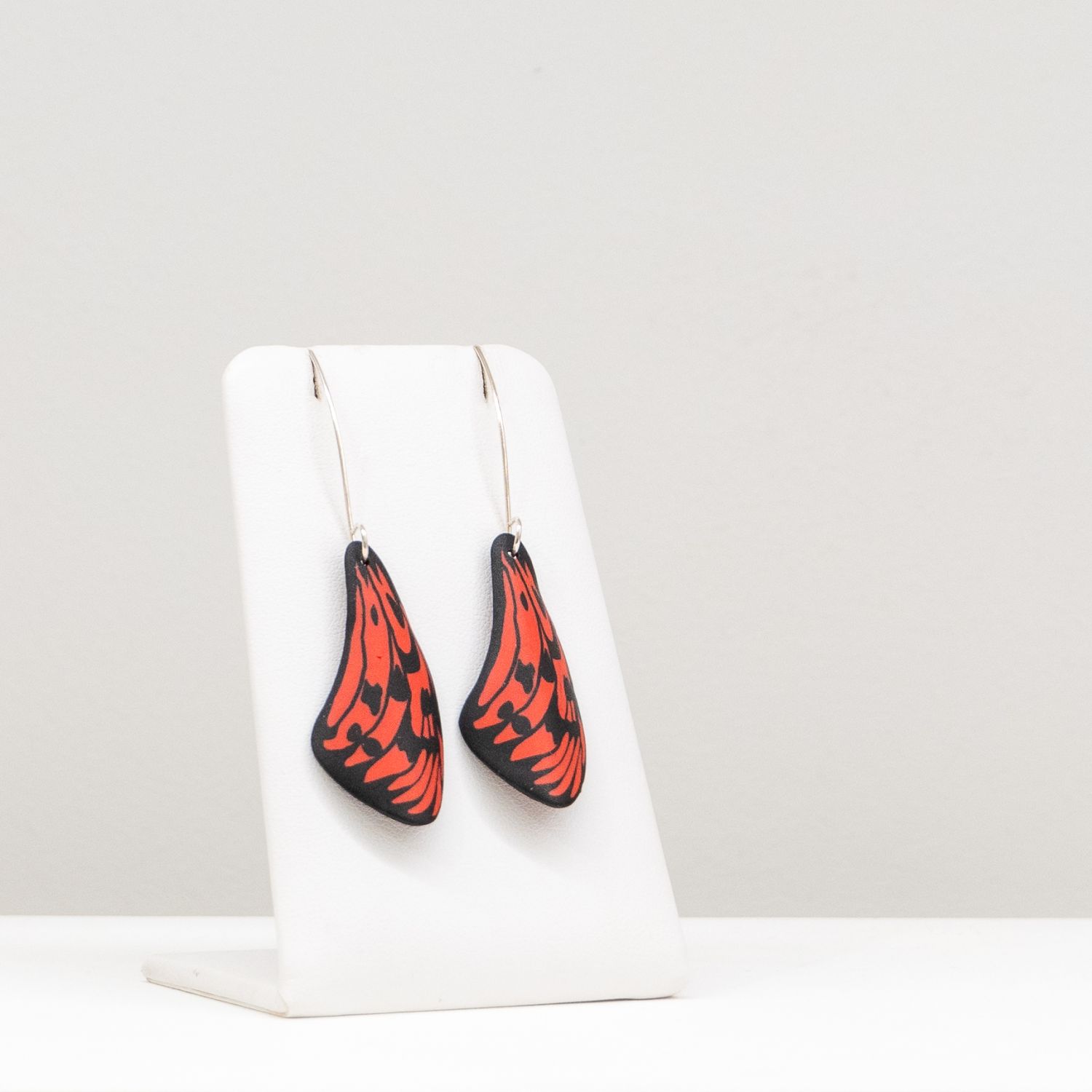 Wanda Shum: Red Butterfly Wing Earrings Product Image 2 of 2