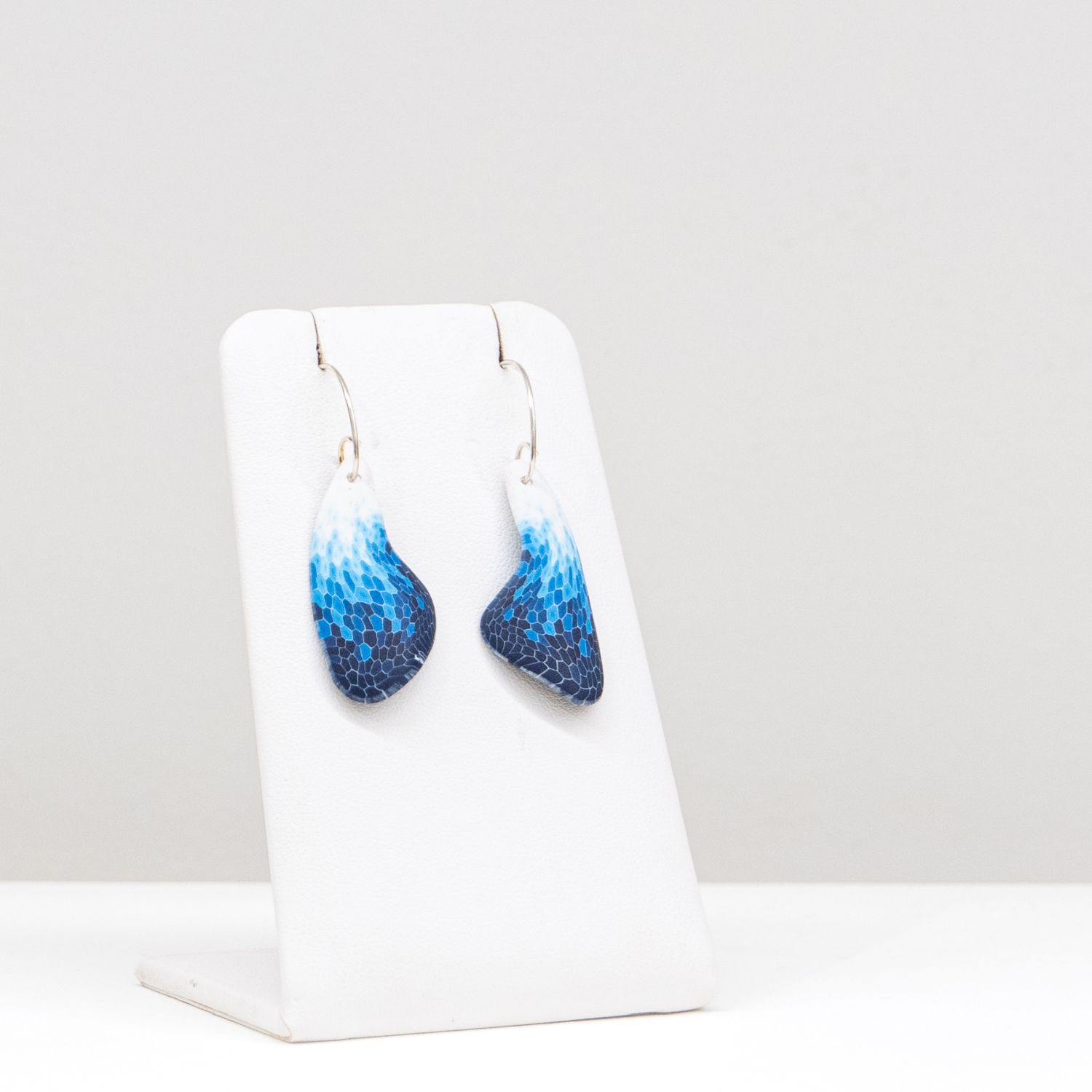 Wanda Shum: Small Blue Dragonfly Wing Earrings Product Image 2 of 2