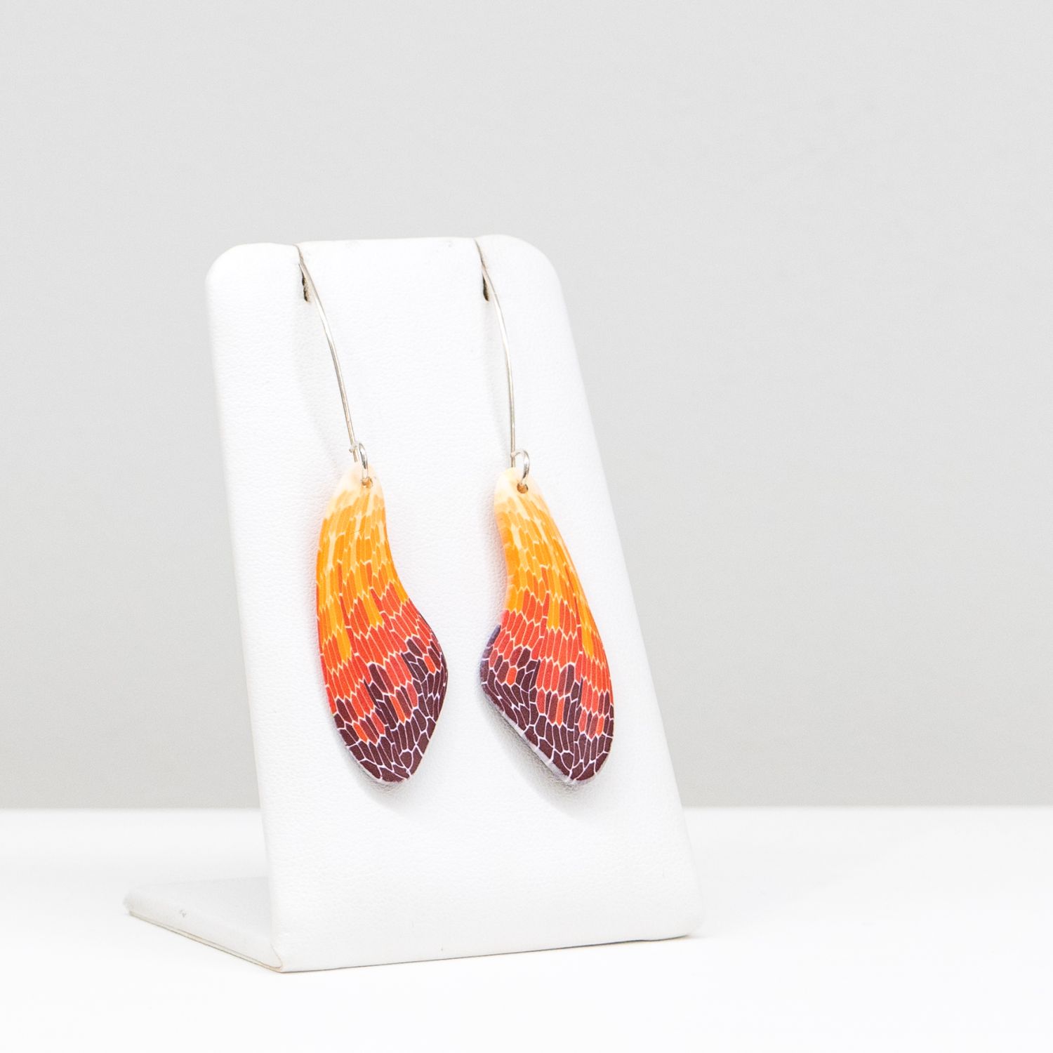 Wanda Shum: Red Dragonfly Wing Earrings Product Image 2 of 2