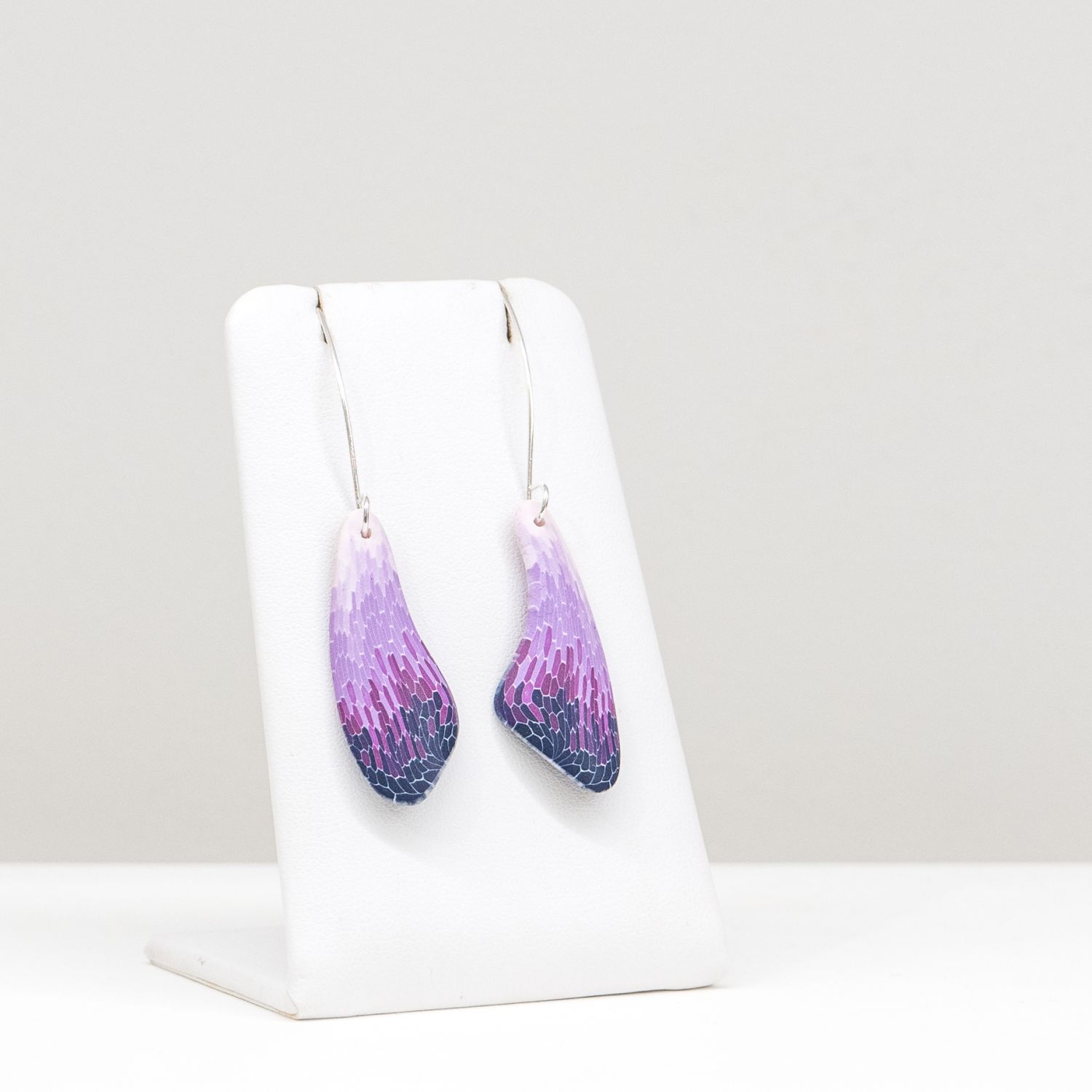 Wanda Shum: Violet Dragonfly Wing Earrings Product Image 2 of 2