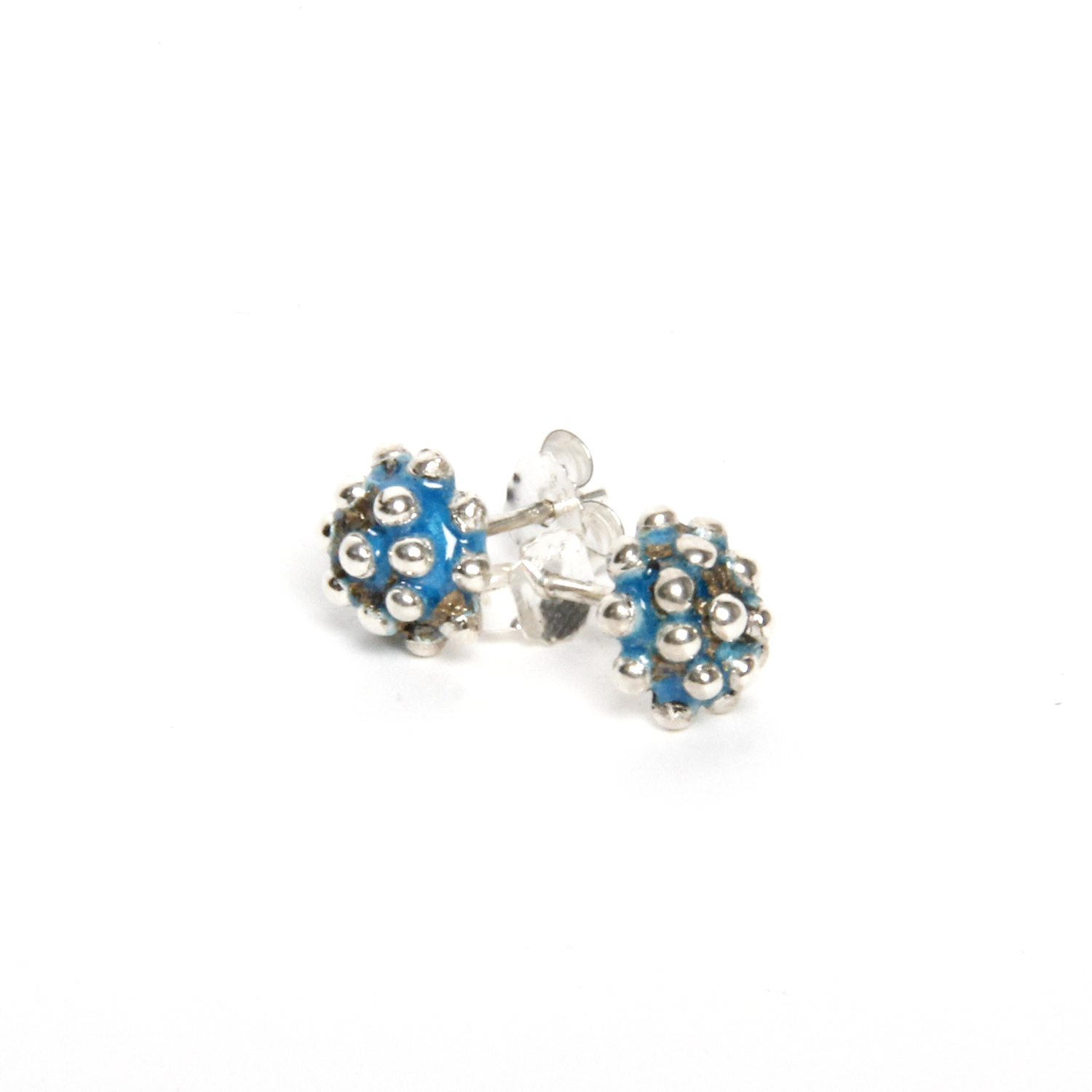 Cinelli Maillet: Mini Blowfish Earrings in Turquoise Product Image 1 of 2