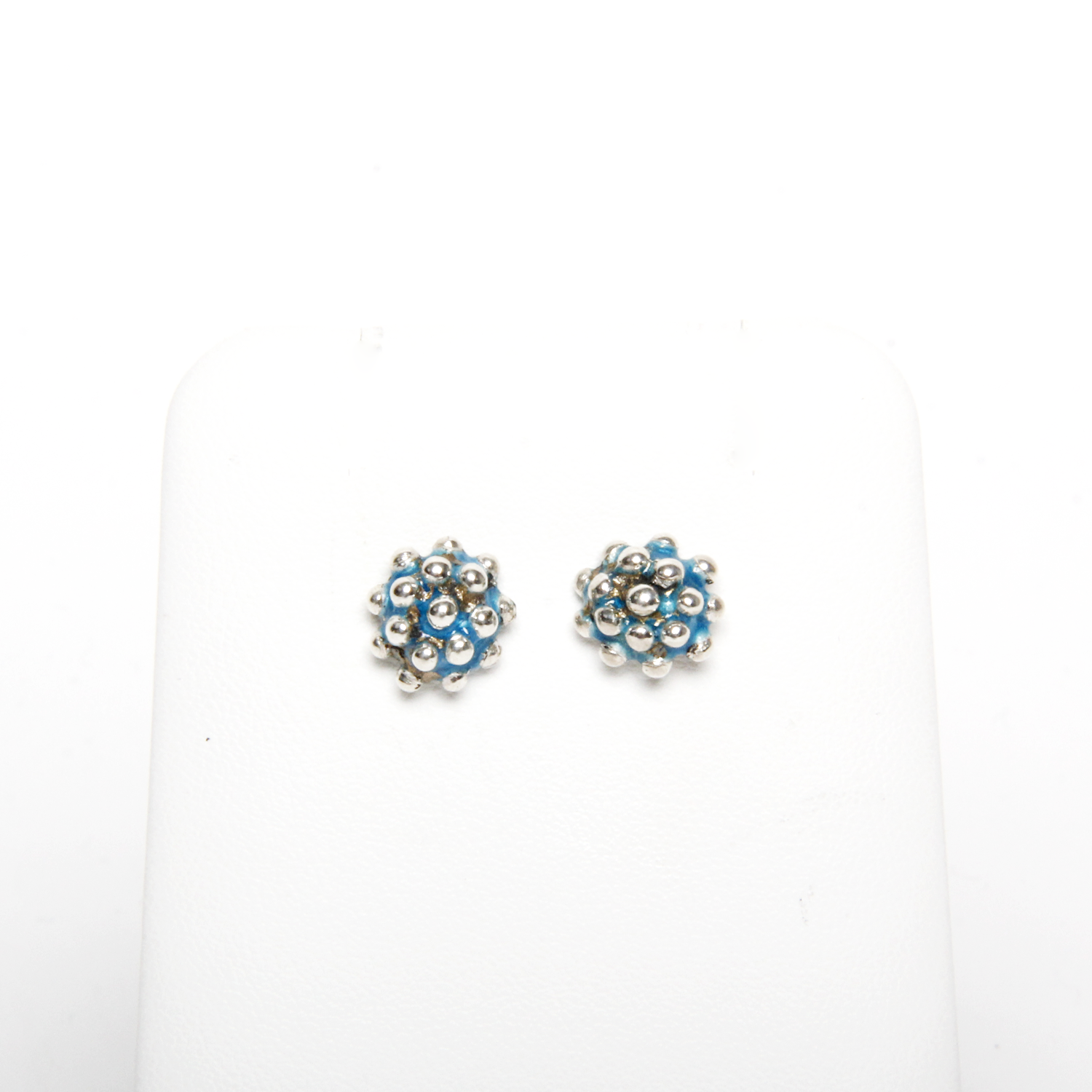 Cinelli Maillet: Mini Blowfish Earrings in Turquoise Product Image 2 of 2