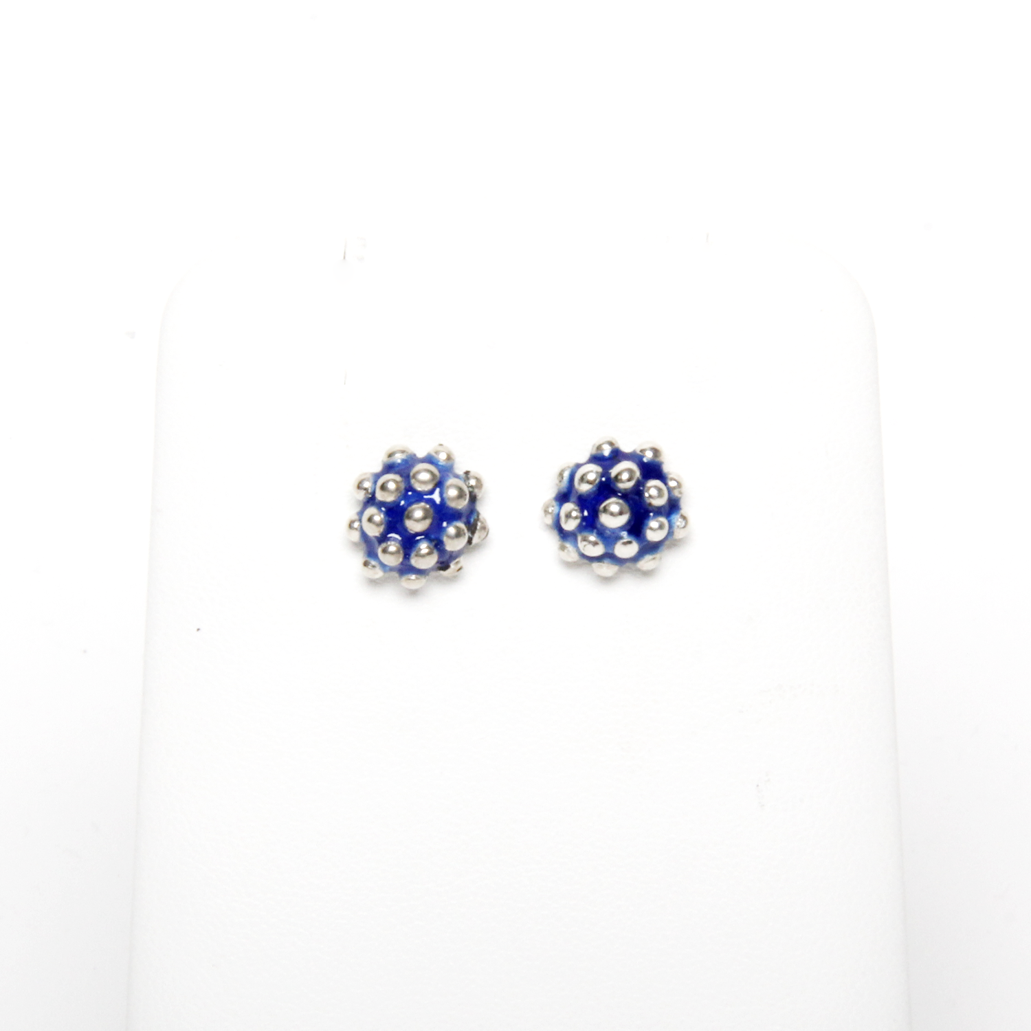 Cinelli Maillet: Mini Blowfish Earrings in Nitric Product Image 2 of 2