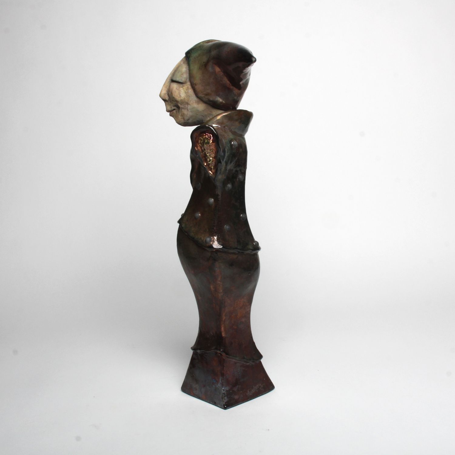 Zsuzsa Monostory: Tall Jester Figure Product Image 2 of 4