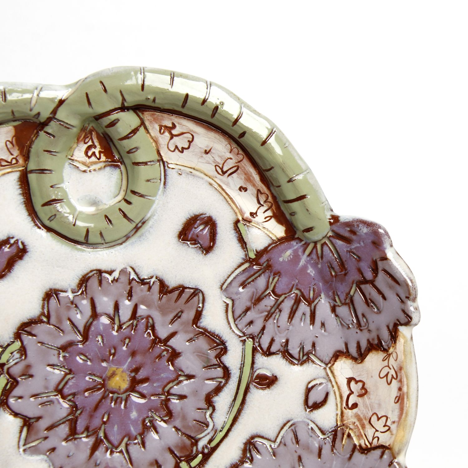 Zoe Pinnell: Purple Flower Plate Product Image 3 of 3