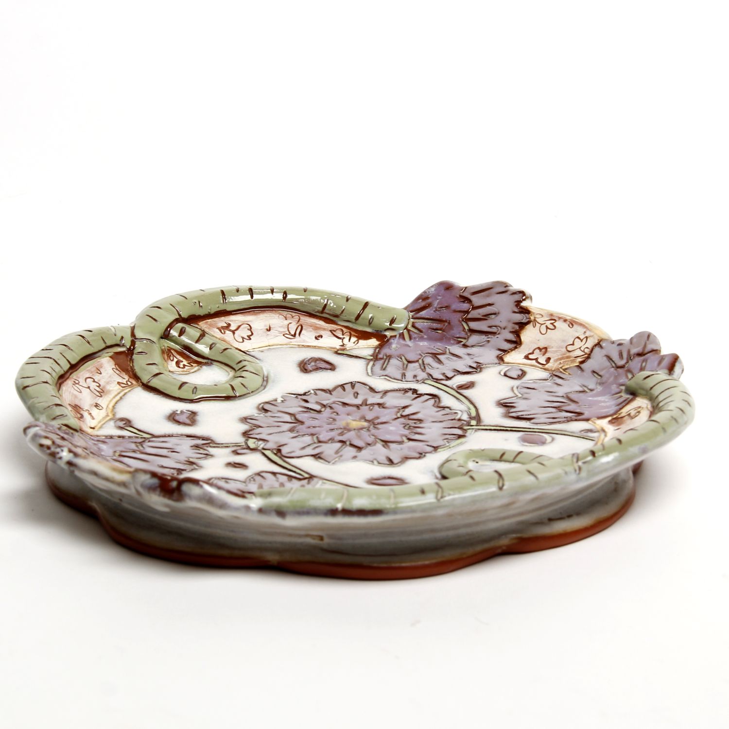 Zoe Pinnell: Purple Flower Plate Product Image 2 of 3