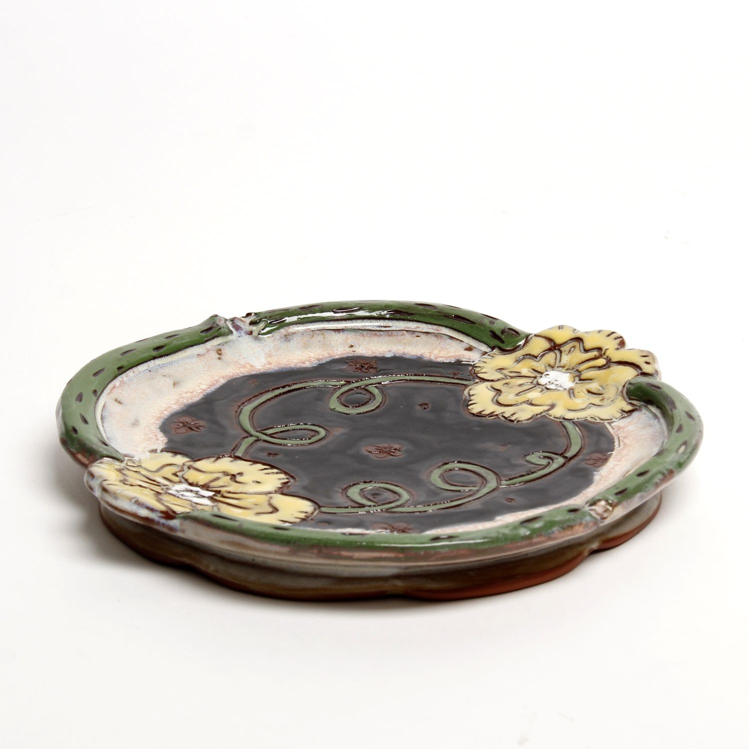Zoe Pinnell: Yellow Flower Plate Product Image 3 of 3