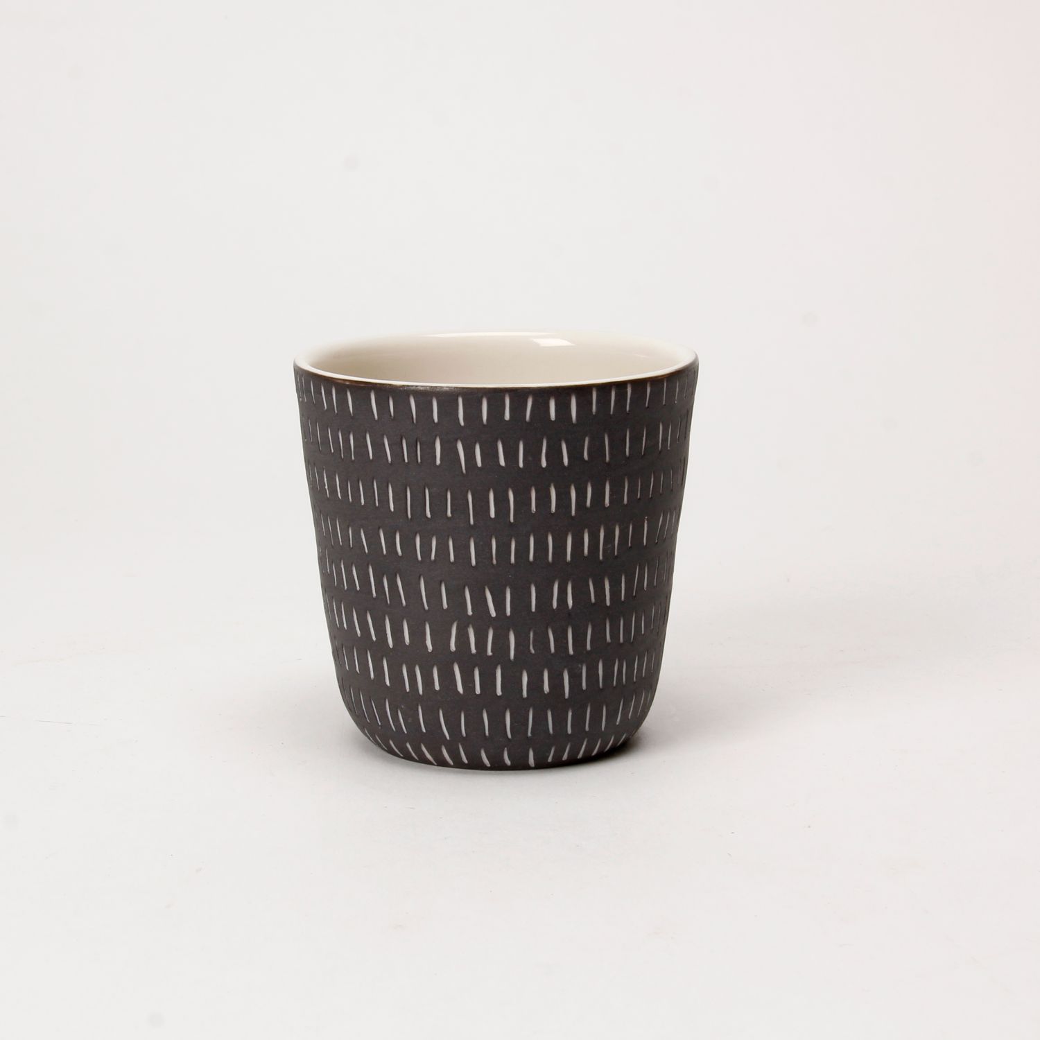 Cuir Ceramics: Black and White Tumbler Product Image 1 of 4
