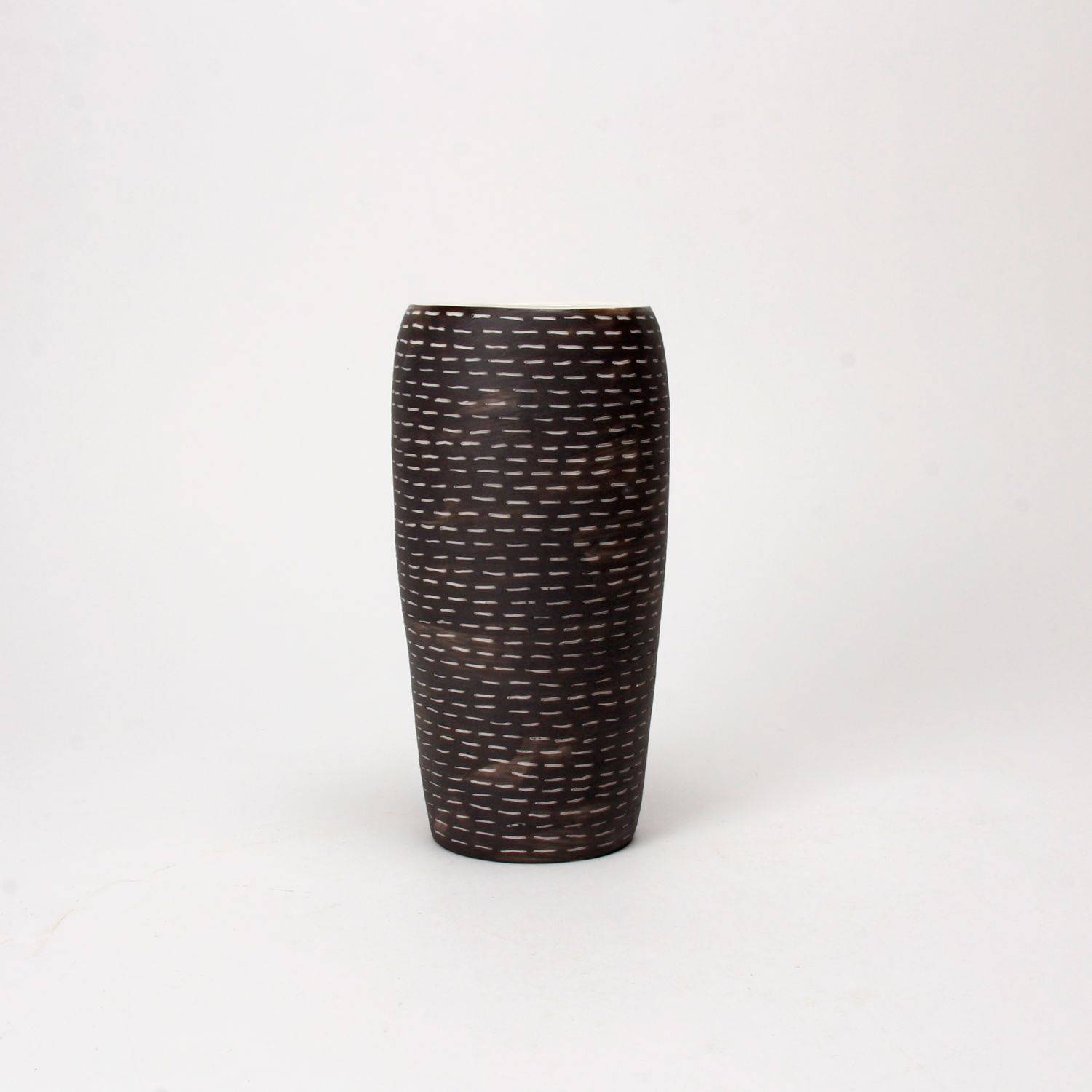 Cuir Ceramics: Black and White Vase Product Image 5 of 5