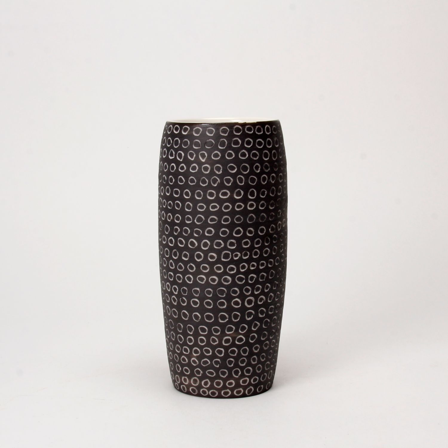 Cuir Ceramics: Black and White Vase Product Image 1 of 5