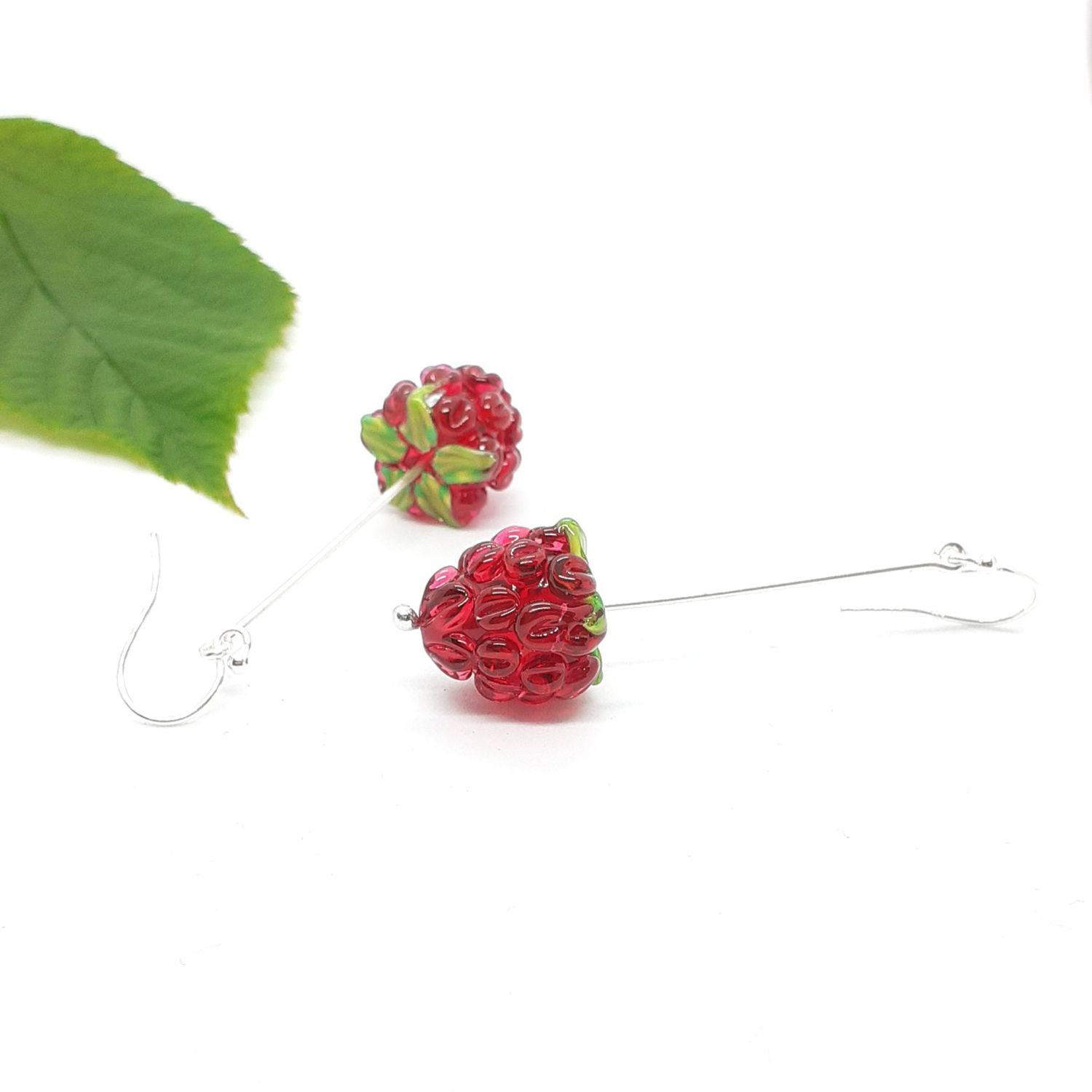 Nadia Tasci: Raspberry Earrings Product Image 3 of 3