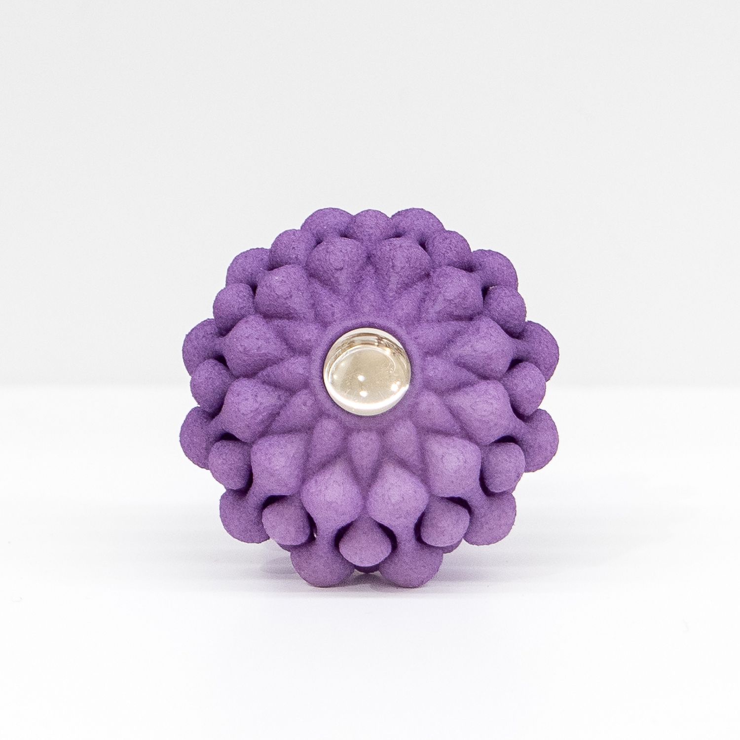 Kormar Jewellery: Purple Round Ring with Vintage Glass Product Image 1 of 2