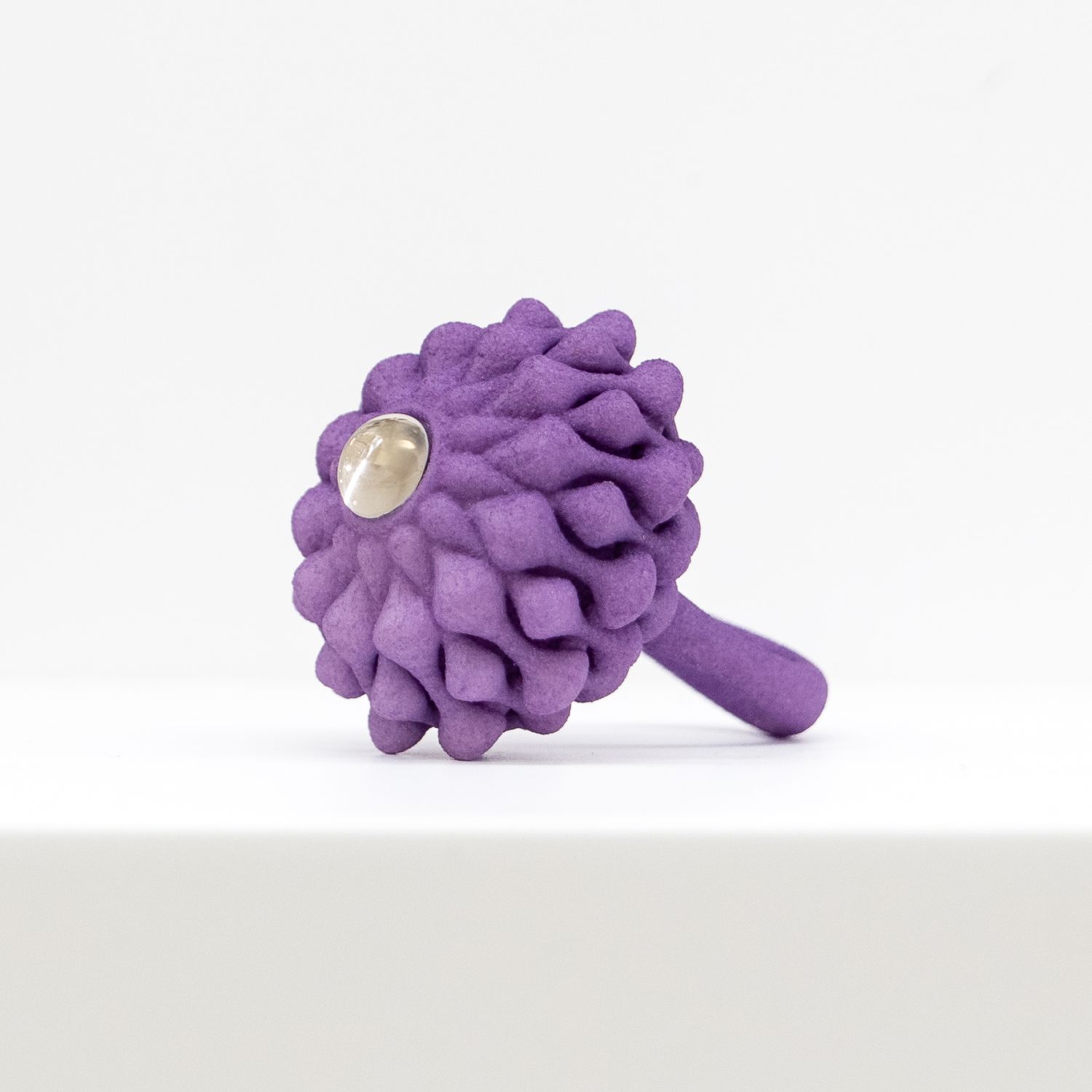 Kormar Jewellery: Purple Round Ring with Vintage Glass Product Image 2 of 2