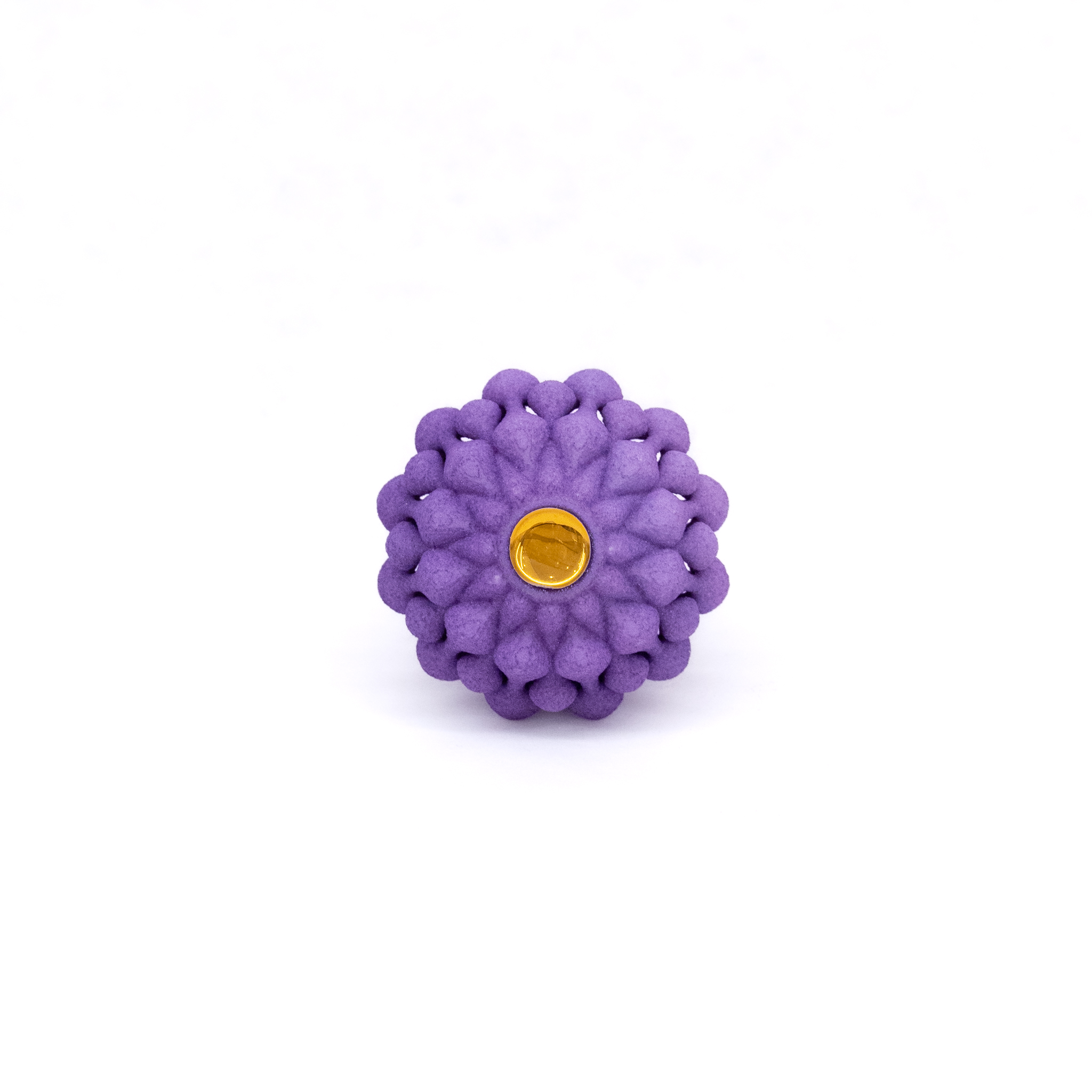 Kormar Jewellery: Purple Ring with Yellow Glass Product Image 2 of 2
