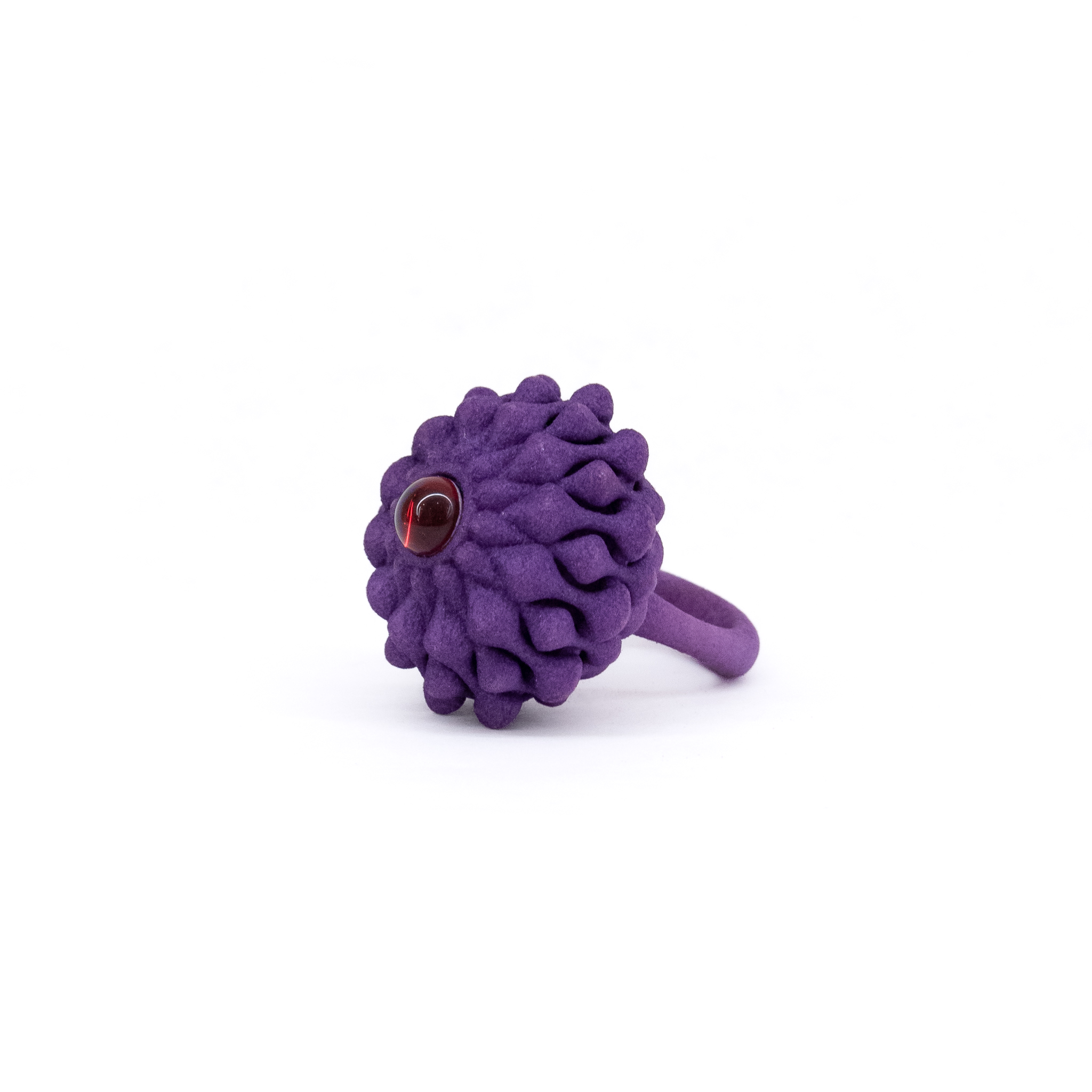 Kormar Jewellery: Purple Ring with Red Glass Product Image 1 of 2