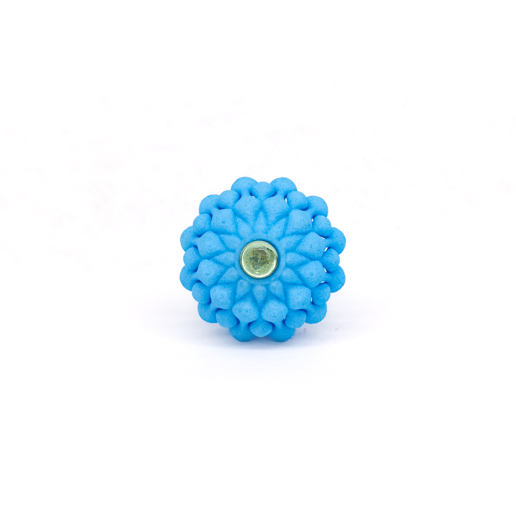 Kormar Jewellery: Blue Ring with Lime Glass Product Image 2 of 2