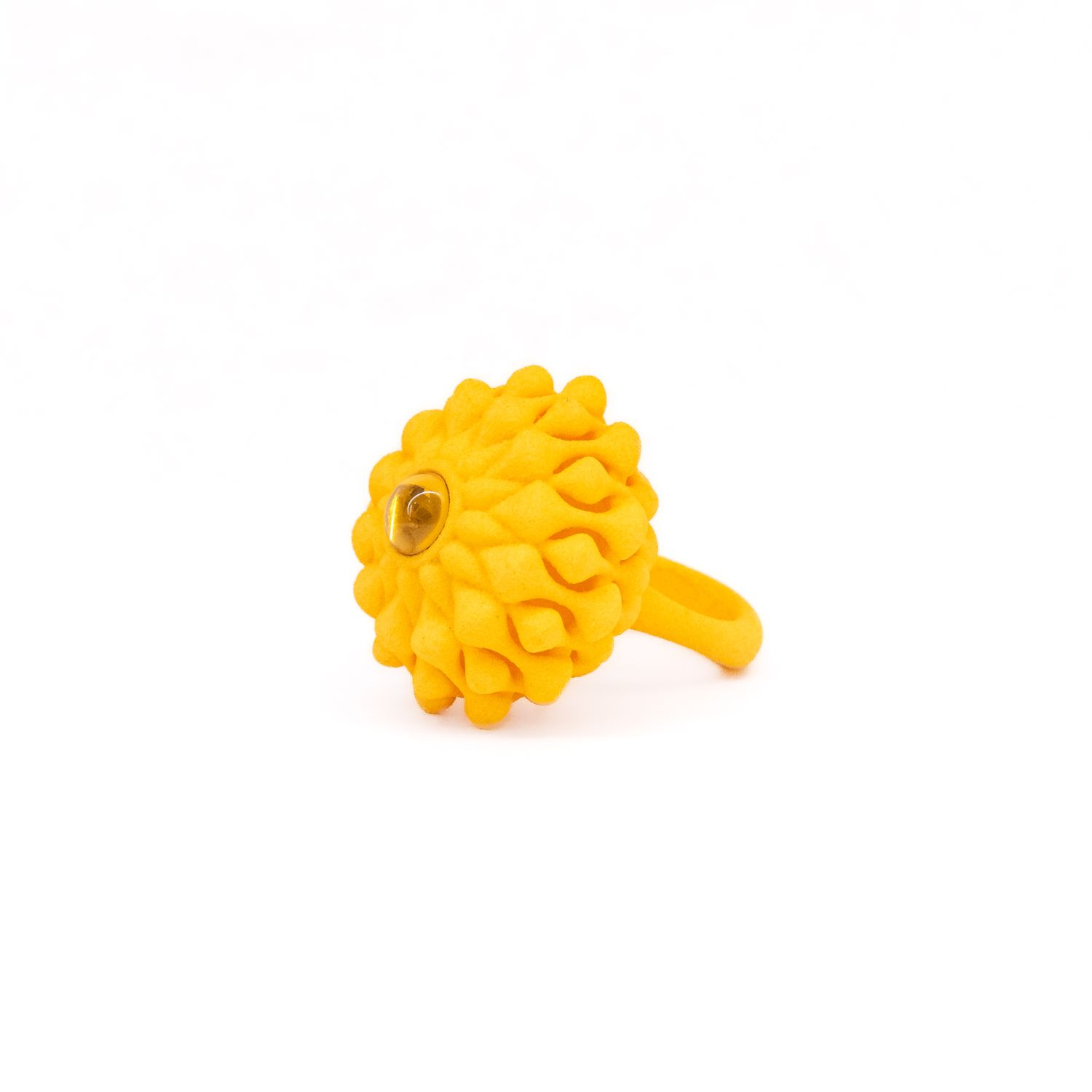 Kormar Jewellery: Yellow Ring with Yellow Glass Product Image 1 of 2