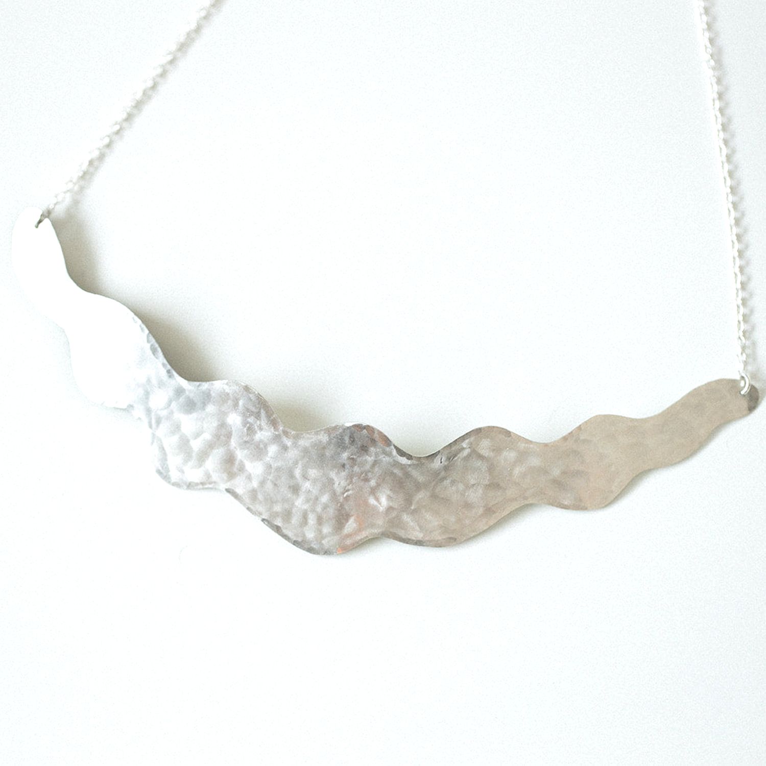 Enarmoured: Sterling Silver Wave Collar Necklace Product Image 1 of 1