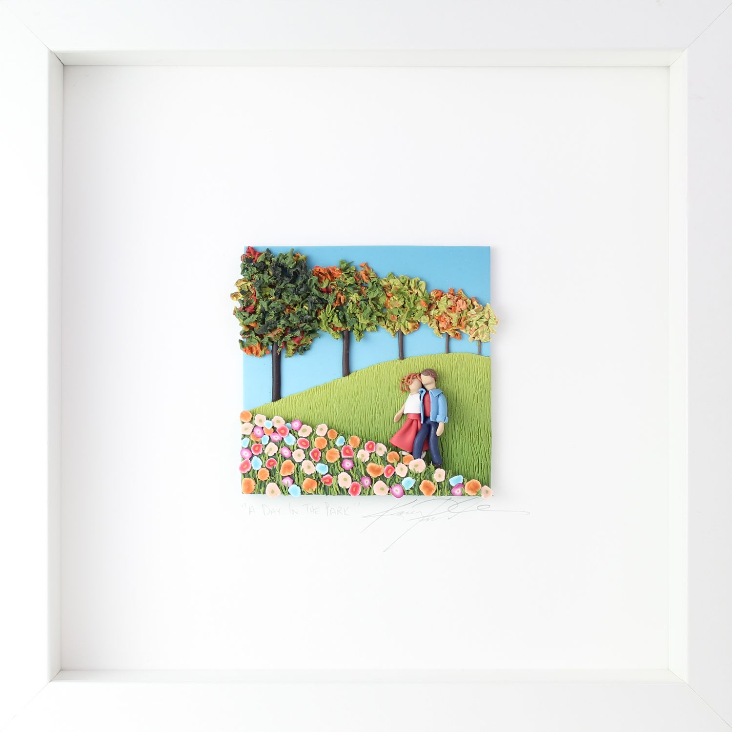 Subtle Details: “A Day in the Park” Framed Sculpture Product Image 1 of 1