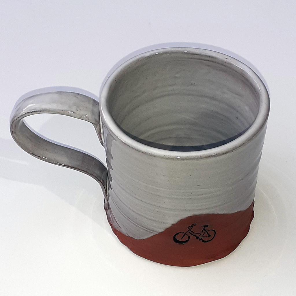 Mary McKenzie: Bicycle 8oz Mug – Terracotta and White Product Image 1 of 1