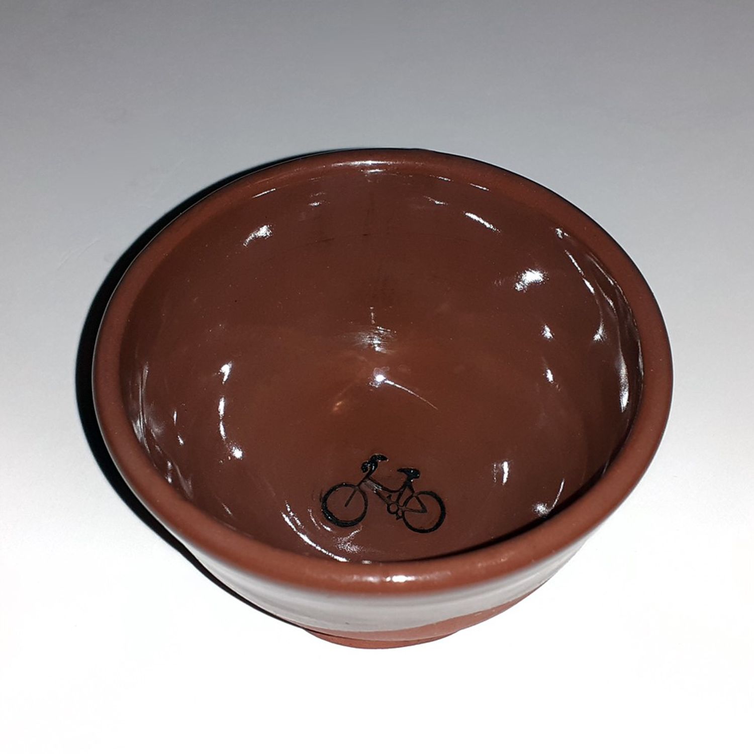 Mary McKenzie: Bicycle 2oz Dip Bowl – Terracotta and Brown Product Image 1 of 1