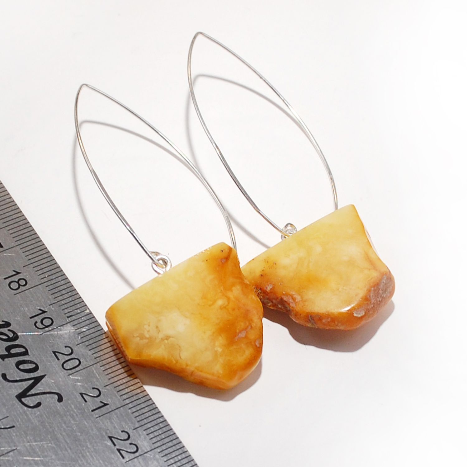 Tetyana Lypka: Butterscotch Amber Earrings Product Image 1 of 1