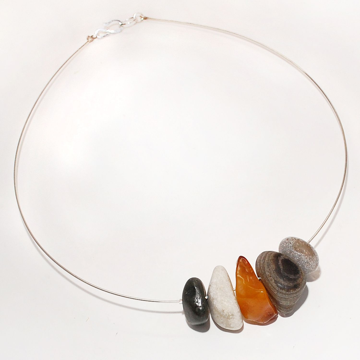 Tetyana Lypka: Pebble & Amber Necklace Product Image 1 of 1