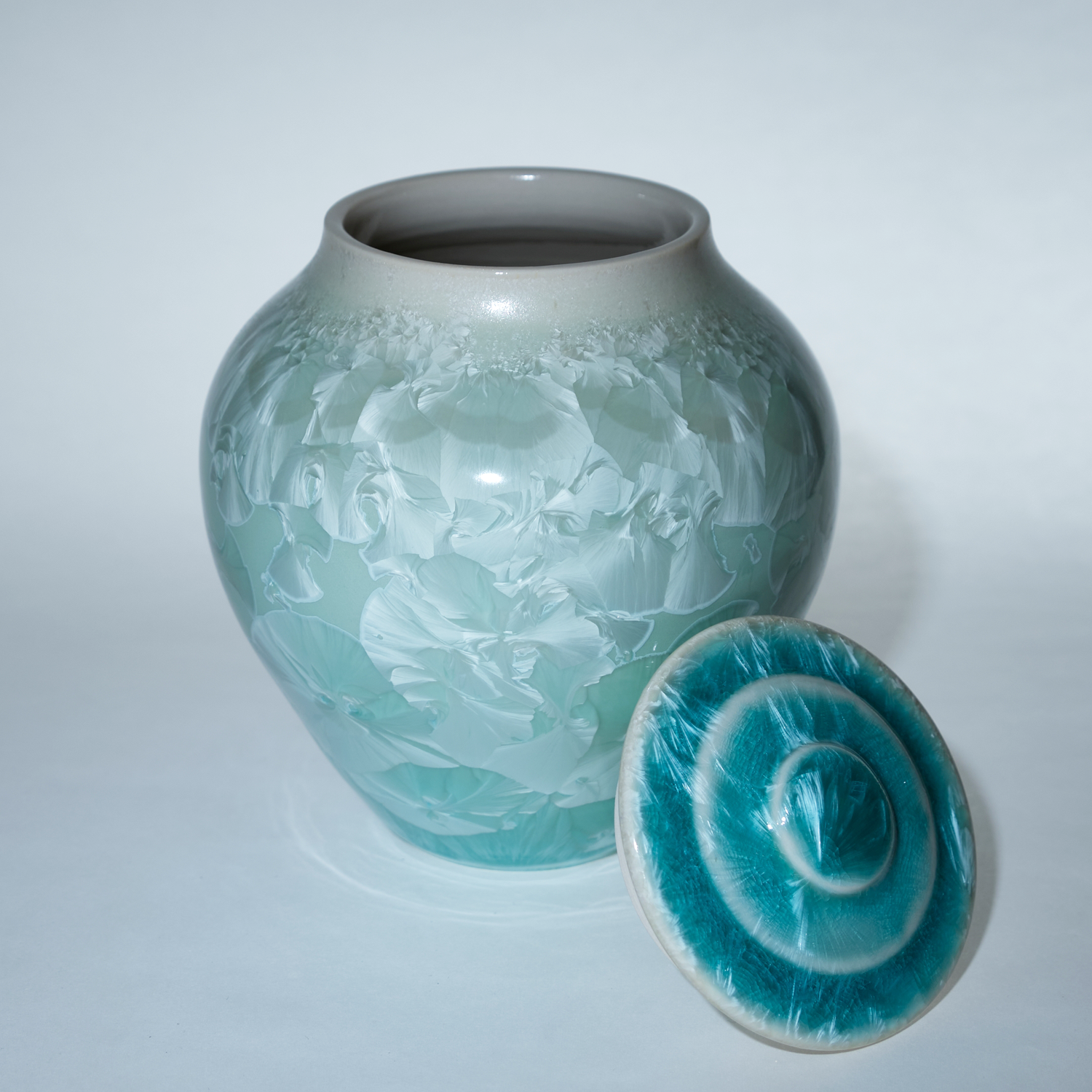 Yumiko Katsuya: Turquoise Lidded Container Product Image 1 of 1