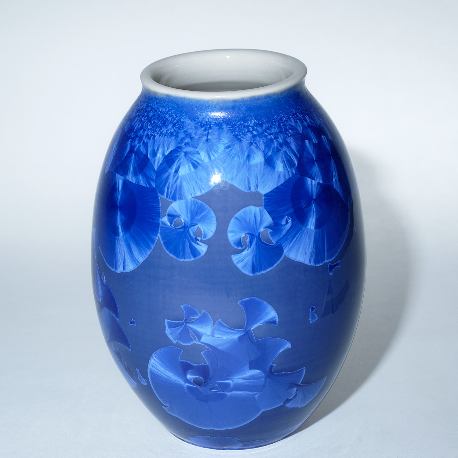 Yumiko Katsuya: Royal Blue Oval Vase Product Image 1 of 1