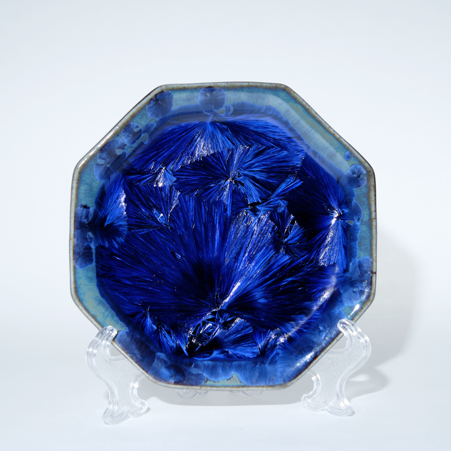 Yumiko Katsuya: Small Blue Octagonal Plate Product Image 1 of 1
