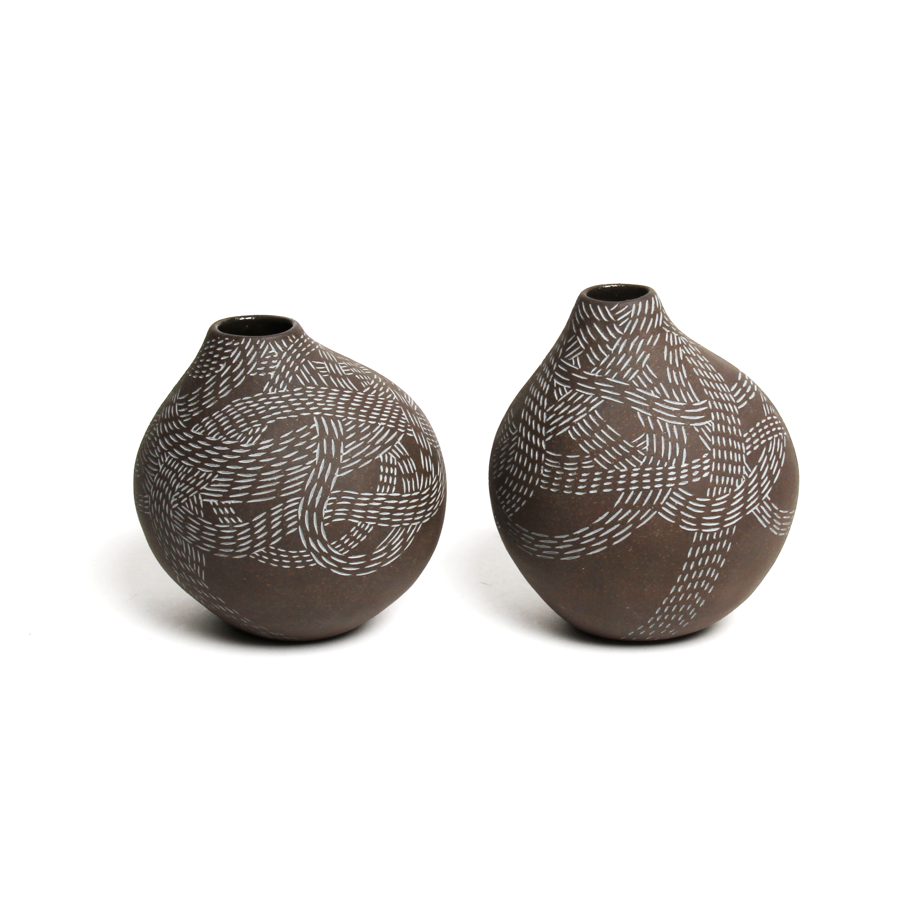 Talia Silva: Small Black and Blue Inlay Vessel (Each sold separately) Product Image 1 of 5
