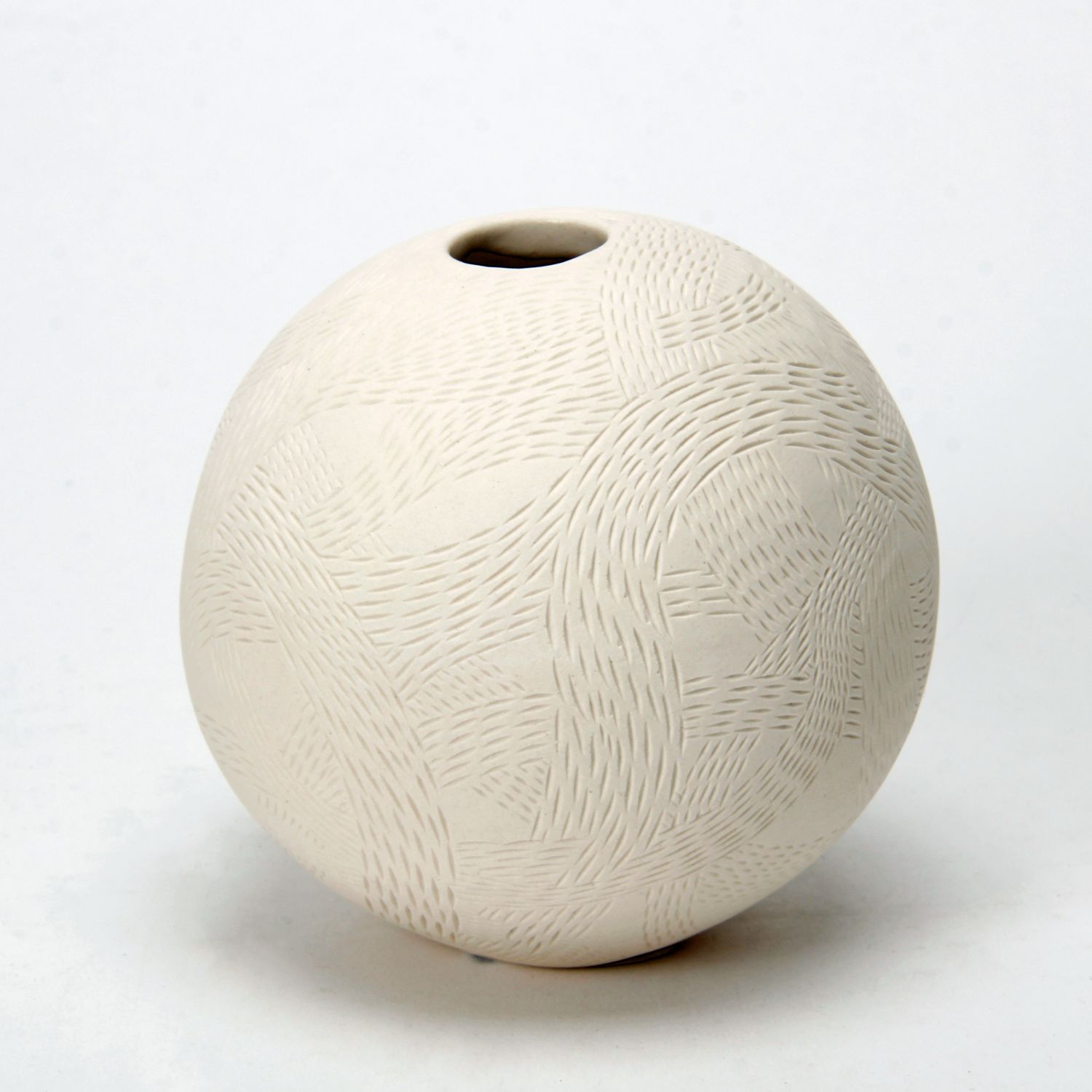 Talia Silva: Subtle Echoes – Orb Vessel Fully Carved Product Image 1 of 2