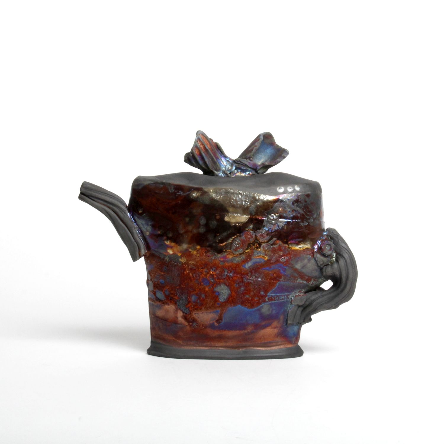 Shu-Chen Cheng: Abstract Lustre Raku Teapot Product Image 1 of 3
